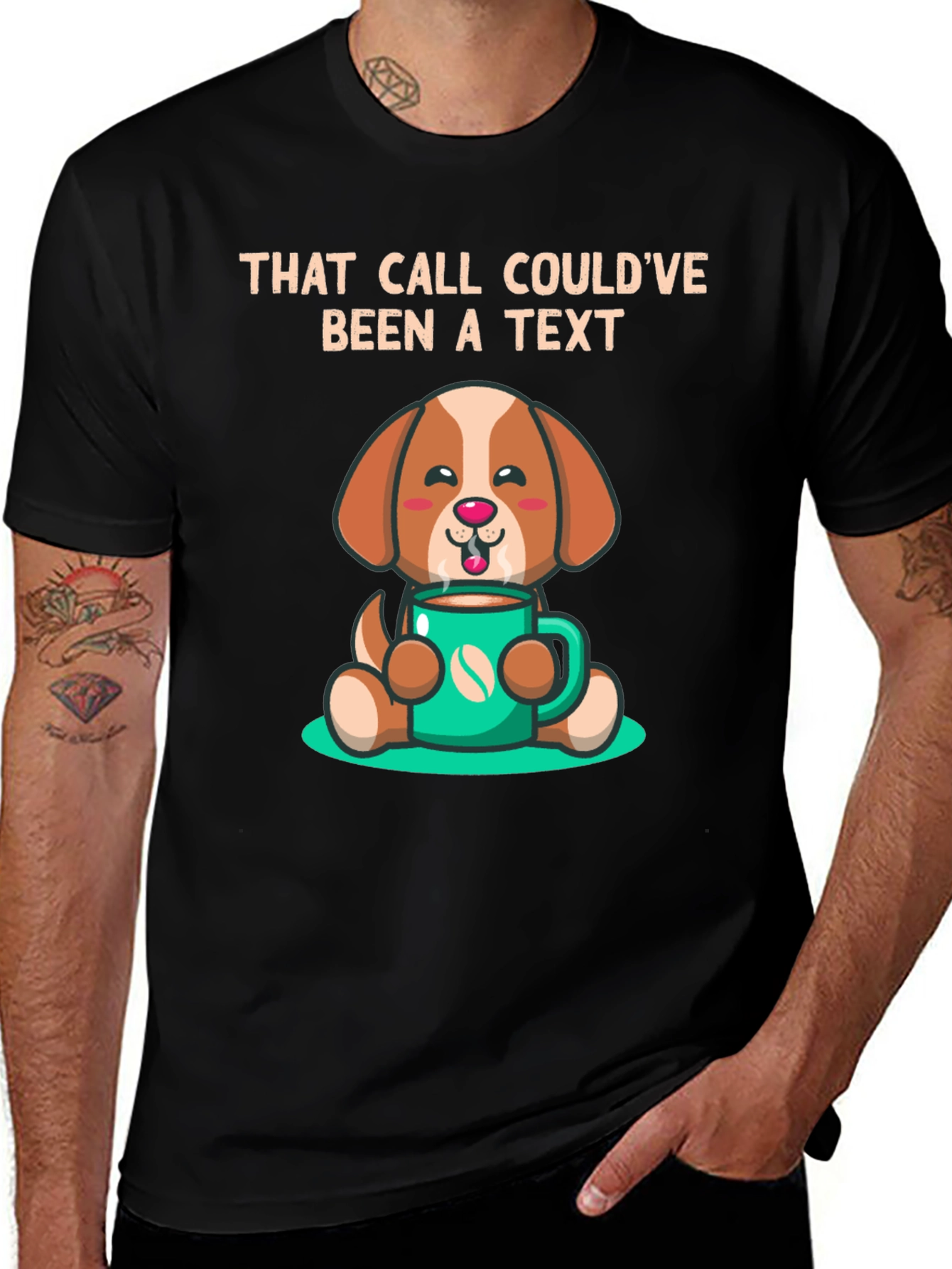 Variant 29 of Cute Dog Coffee Lover T-Shirt