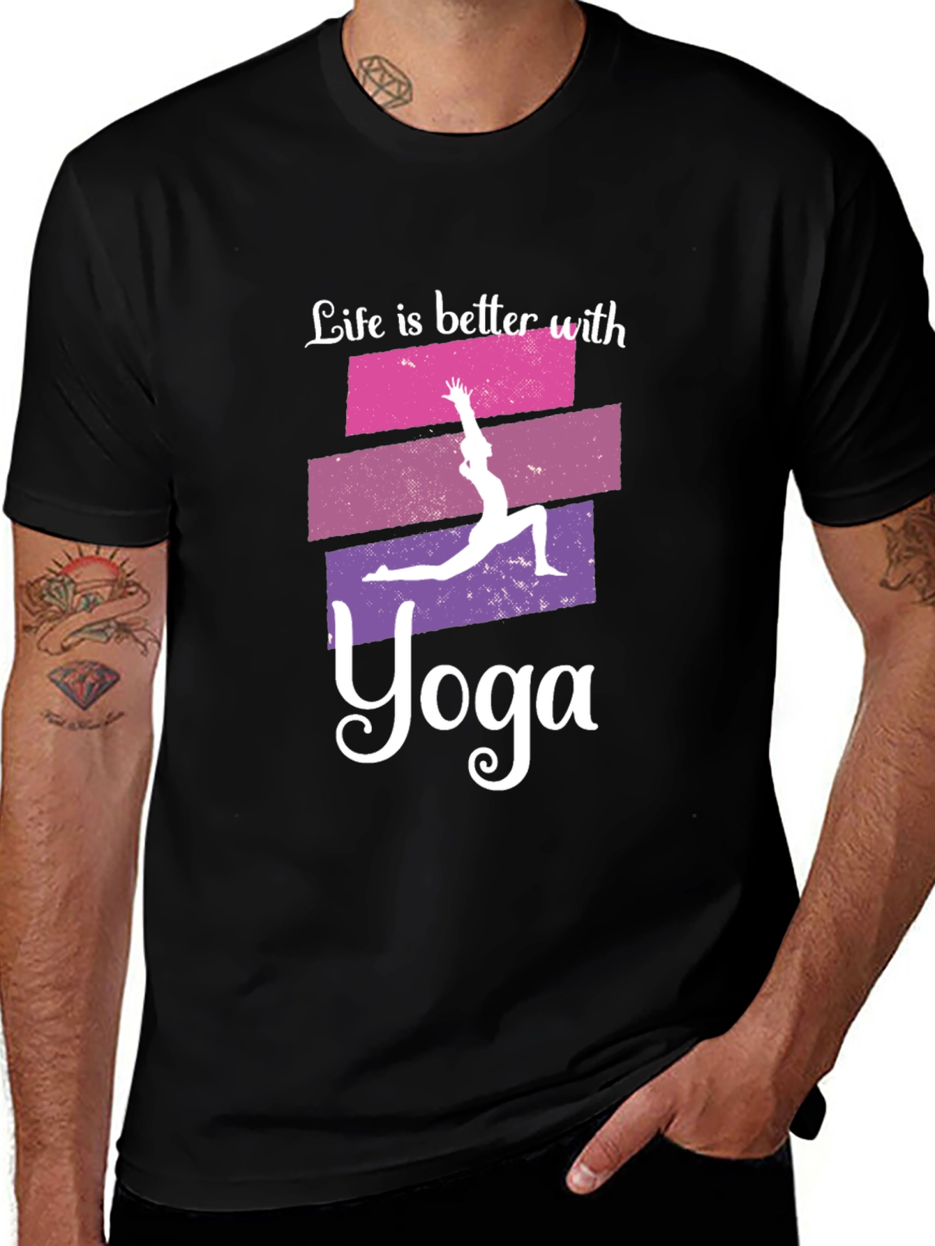 Variant 5 of Life is Better with Yoga Graphic T-Shirt