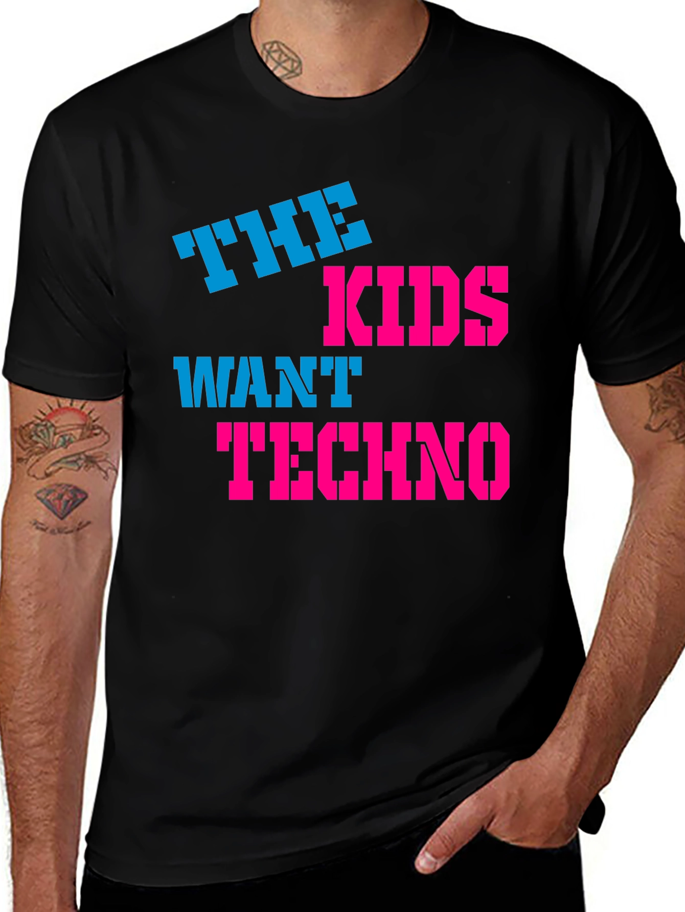 Variant 5 of The Kids Want Techno Graphic T-Shirt
