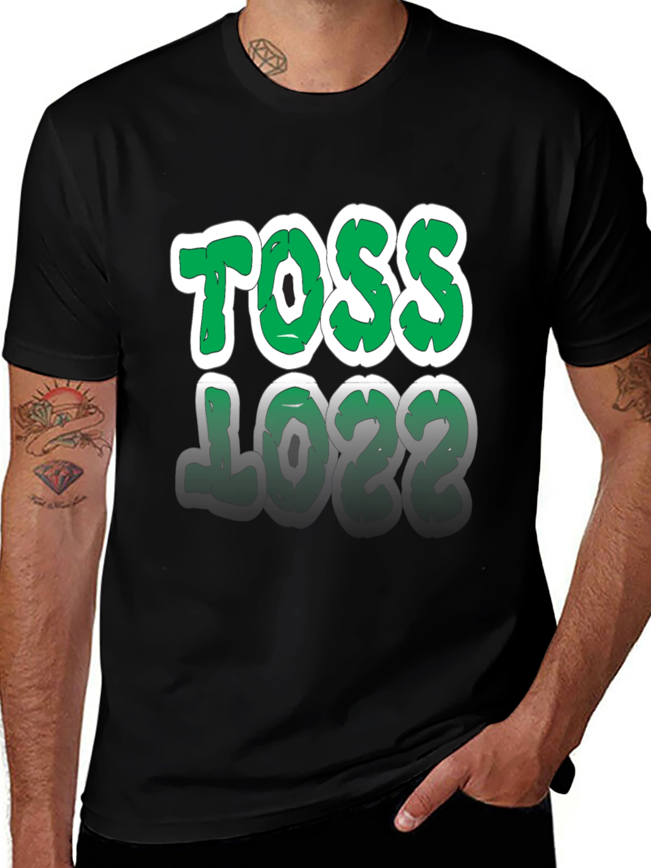 Variant 17 of TOSS Graphic Print Black T-Shirt