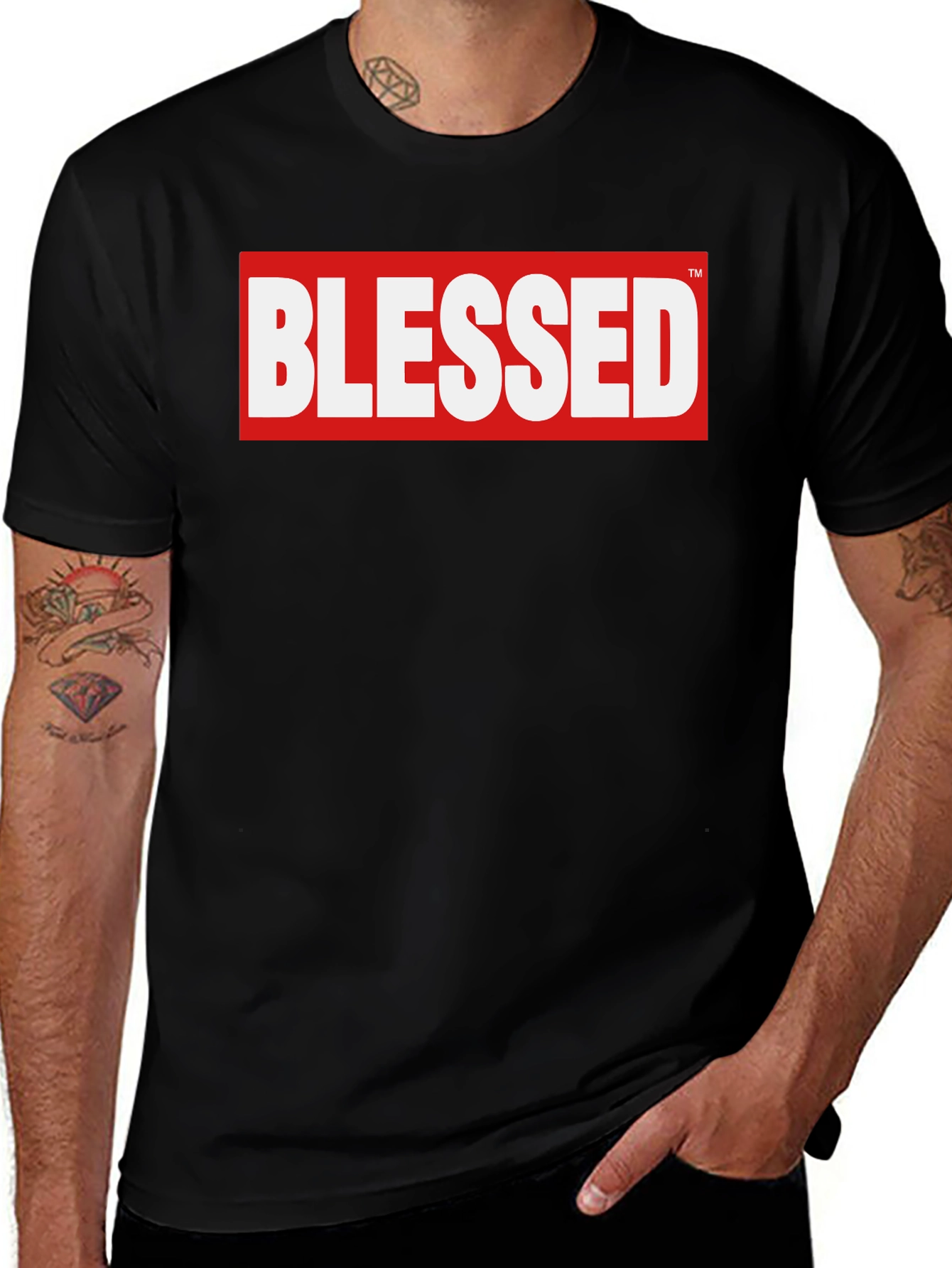 Variant 16 of Blessed Graphic Tee - Stylish & Comfortable Cotton Blend