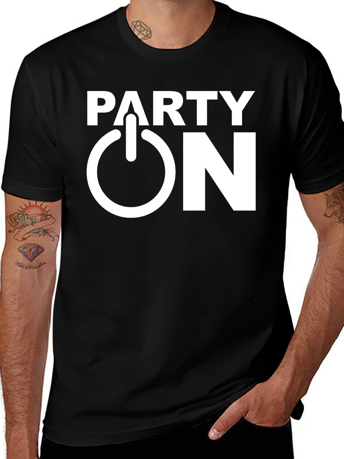 Variant 20 of Party On Black T-Shirt