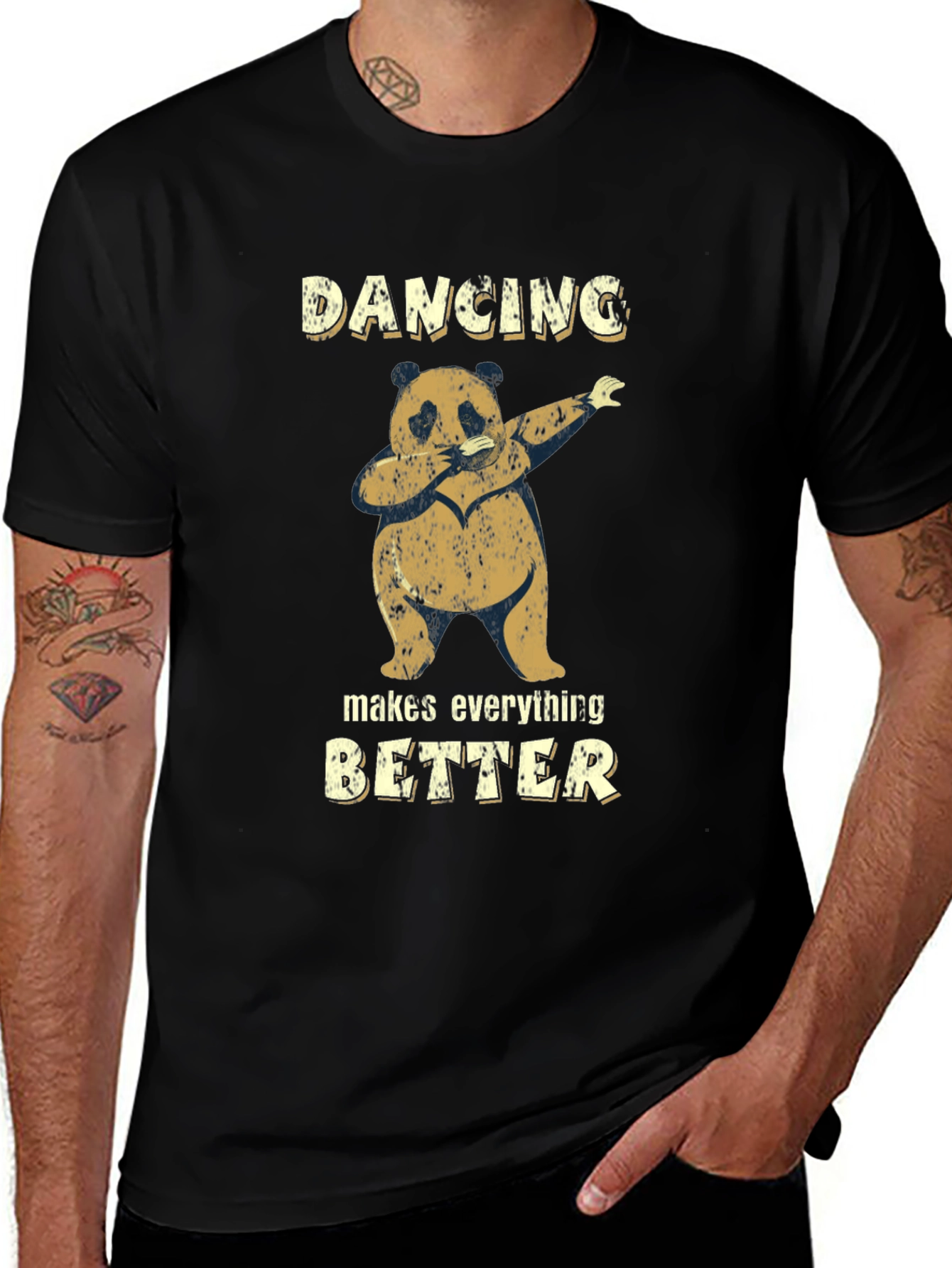 Variant 5 of Dancing Panda Graphic Tee - Makes Everything Better