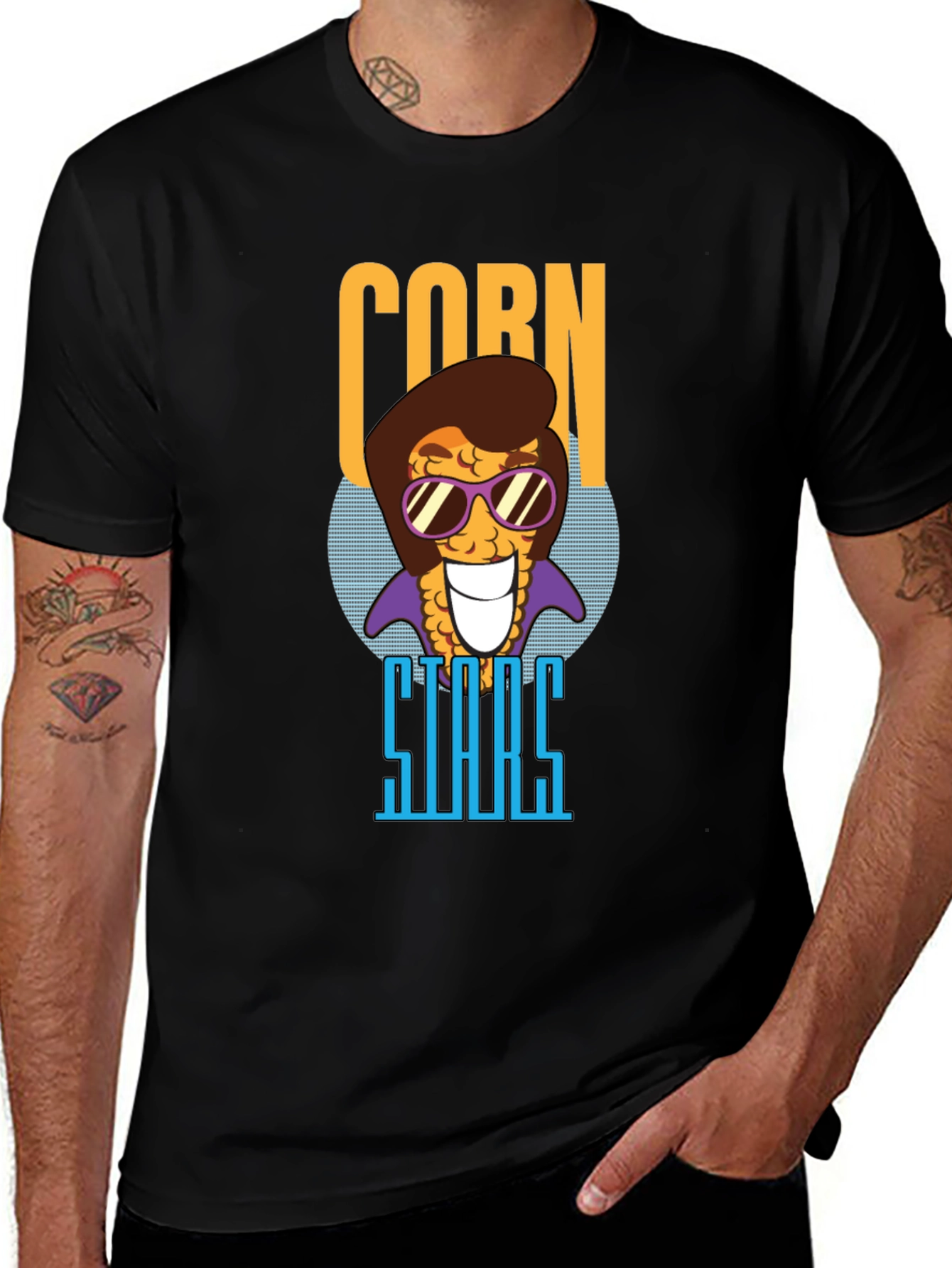 Variant 28 of Corn Stars Graphic T-Shirt - Funny Foodie Tee