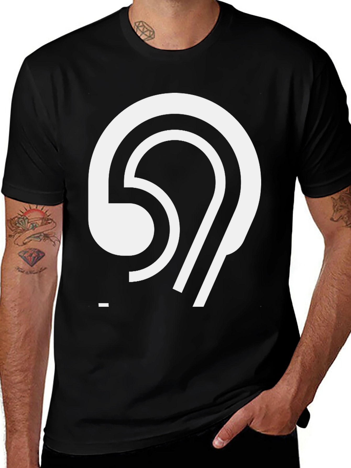 Variant 14 of Abstract Graphic Tee - Modern Black T-Shirt