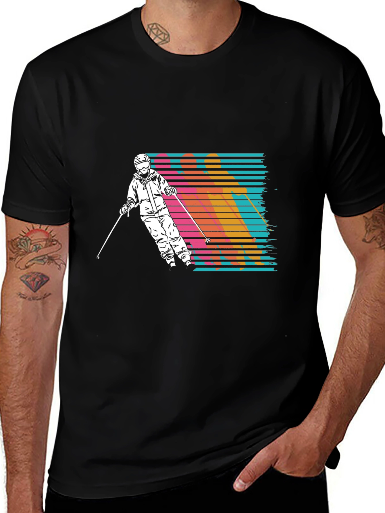 Variant 6 of Retro Ski T-Shirt - Vintage Style Skier Design