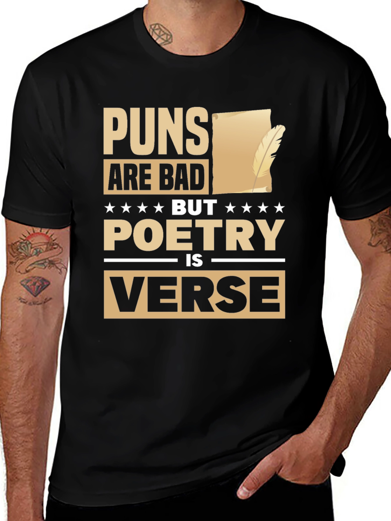 Variant 5 of Puns Are Bad Poetry Is Verse Graphic T-Shirt