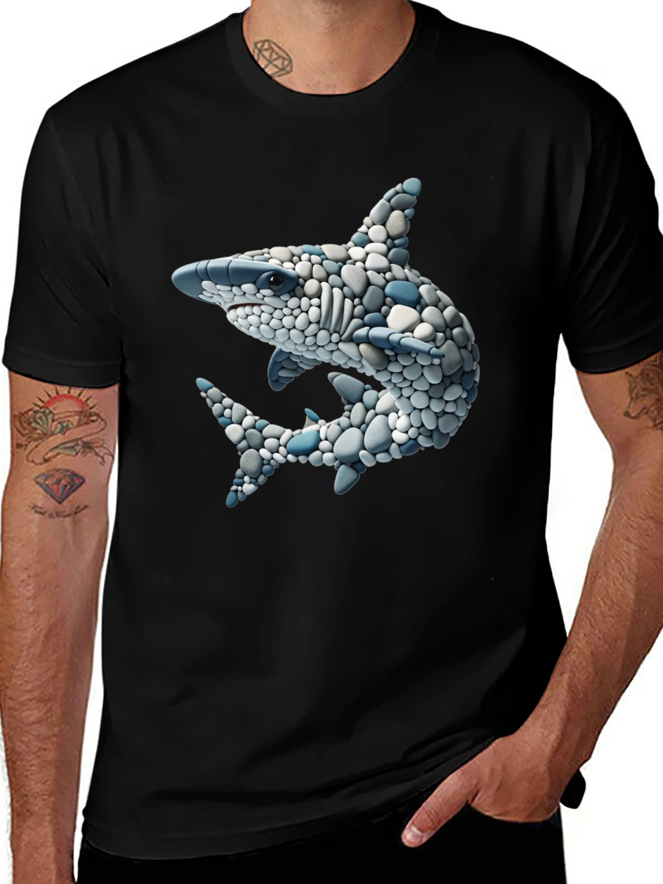 Variant 23 of Shark Pebble Graphic T-Shirt