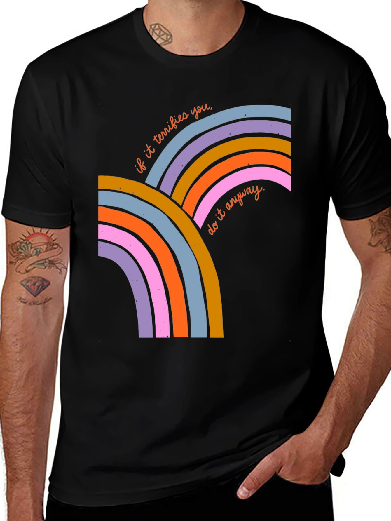 Variant 29 of Terrifies You Rainbow Graphic Tee