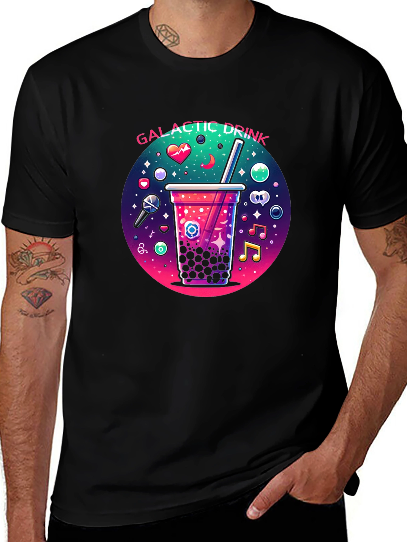 Variant 14 of Galactic Bubble Tea Graphic Tee - Unisex