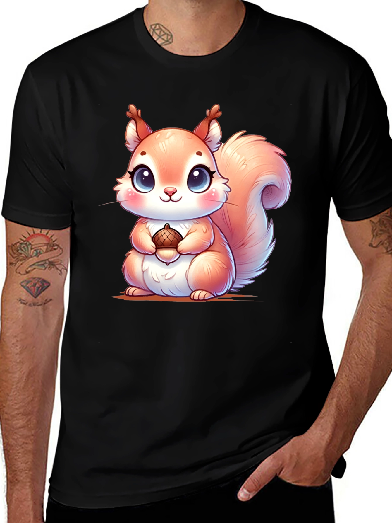 Variant 27 of Cute Squirrel Graphic T-Shirt - Soft Cotton Tee