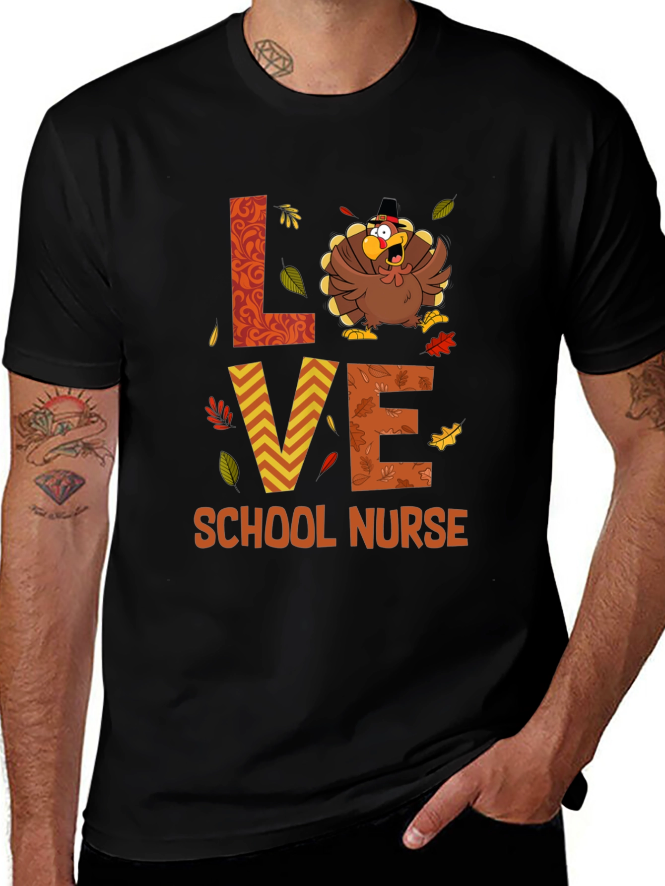 Variant 22 of Love School Nurse Thanksgiving Turkey T-Shirt