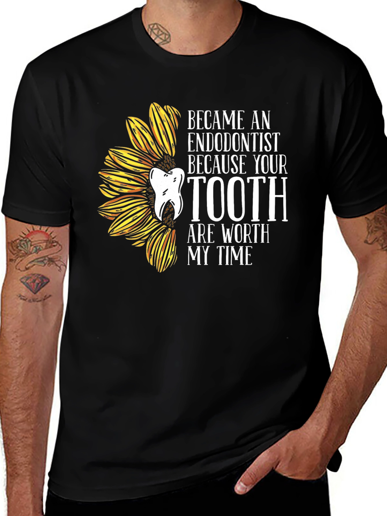 Variant 22 of Endodontist Sunflower Graphic Tee