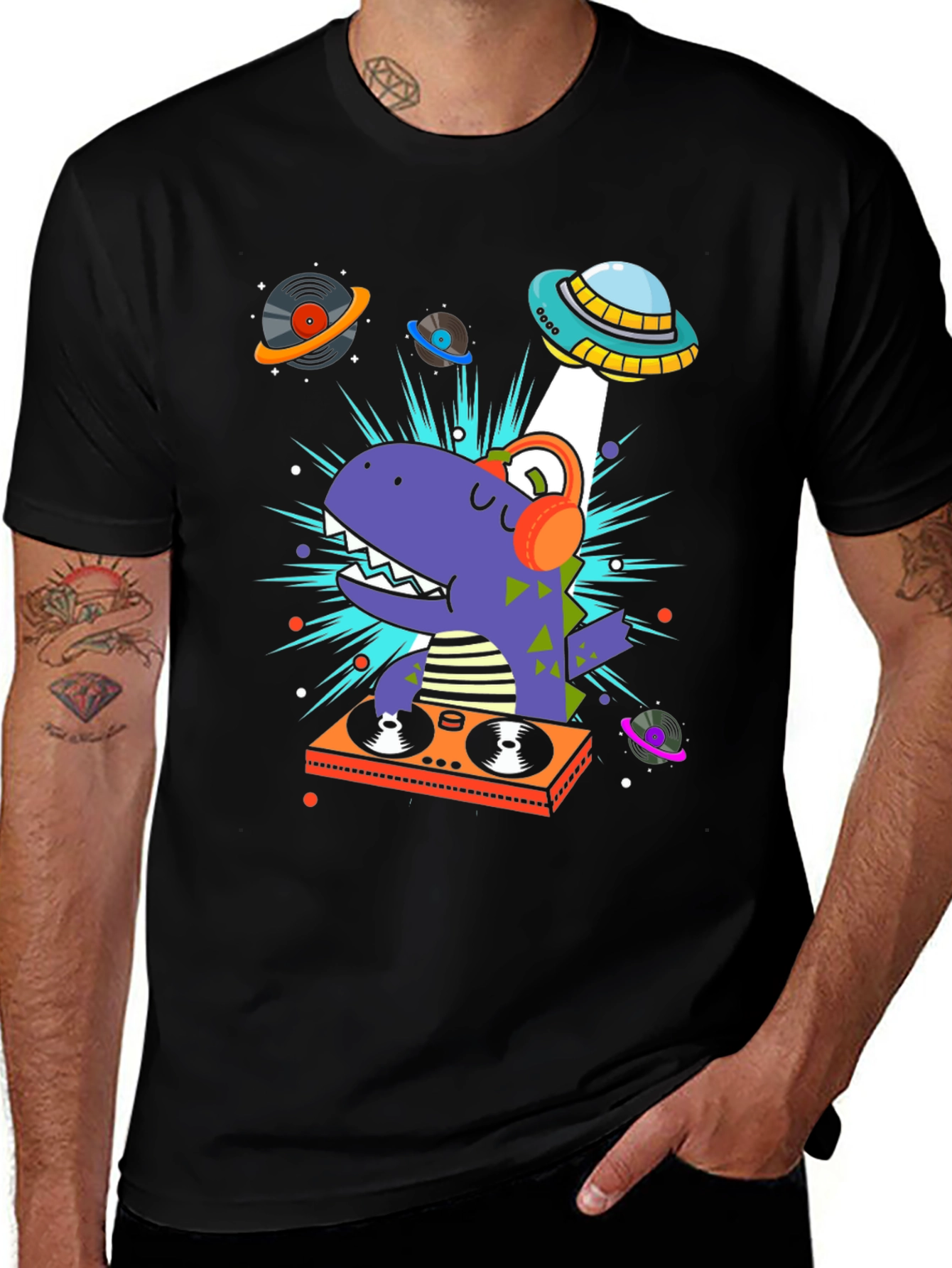 Variant 11 of DJ Dino T-Shirt - Space Alien Music