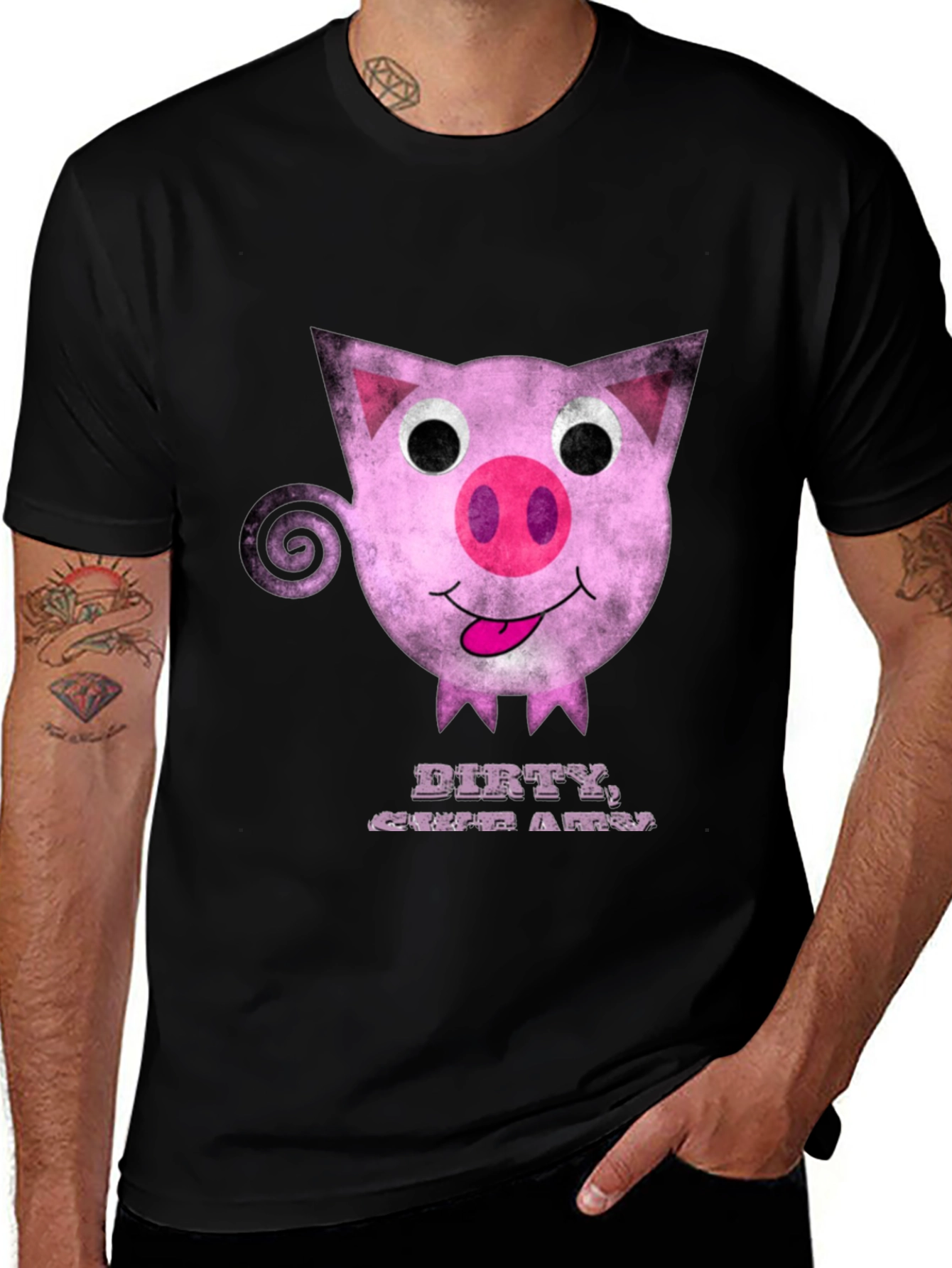 Variant 4 of Dirty, Cute and Free Pig Graphic T-Shirt