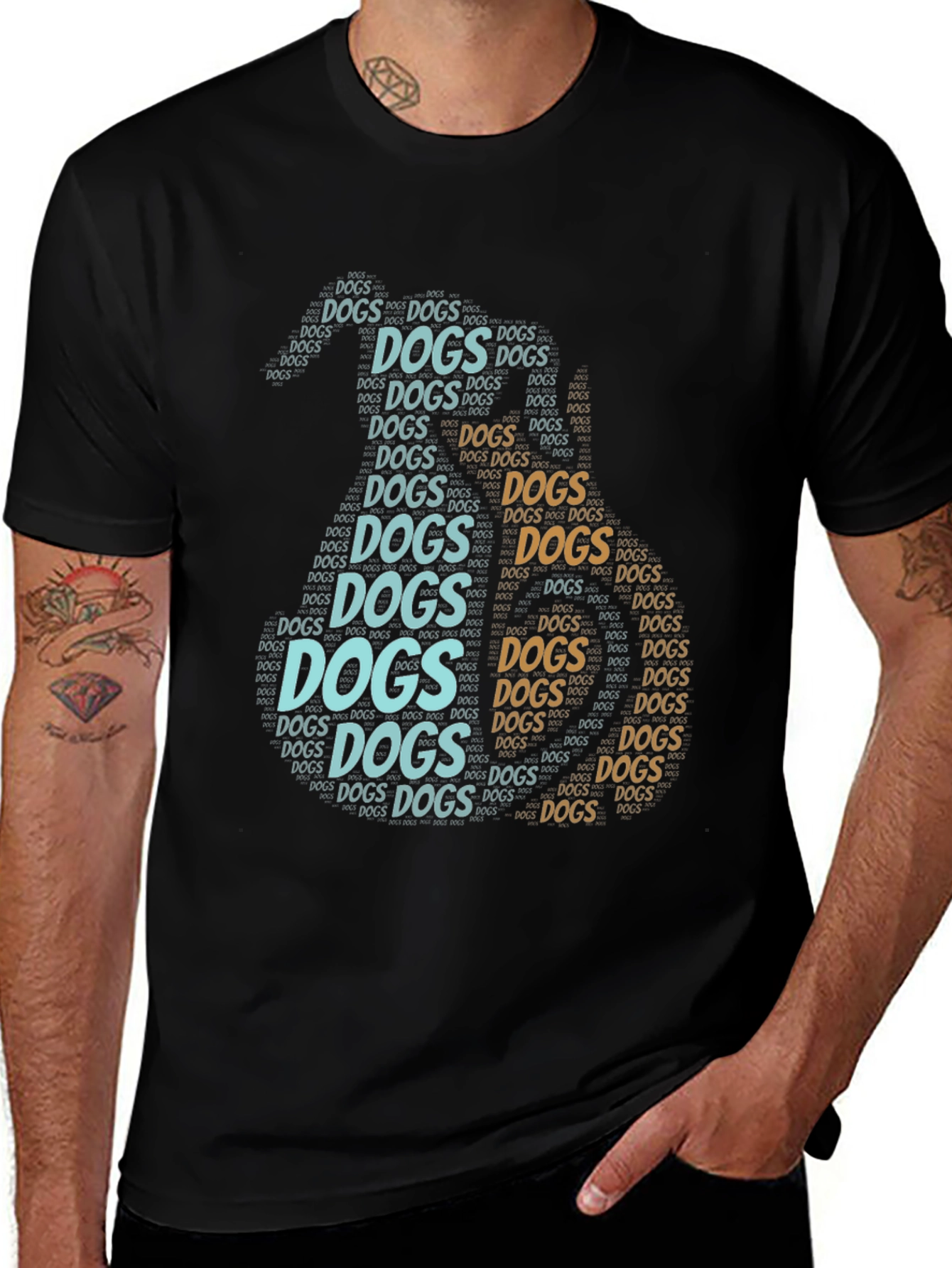 Variant 26 of Dog Word Art T-Shirt - Novelty Dog Lover Tee