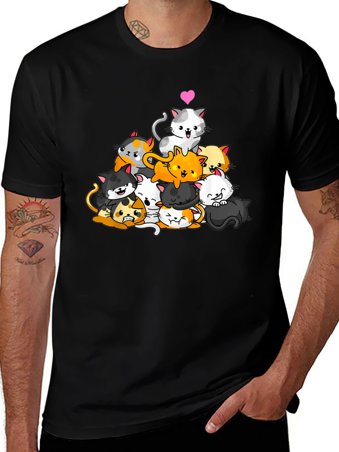 Variant 5 of Cute Cats Graphic T-Shirt - Unisex