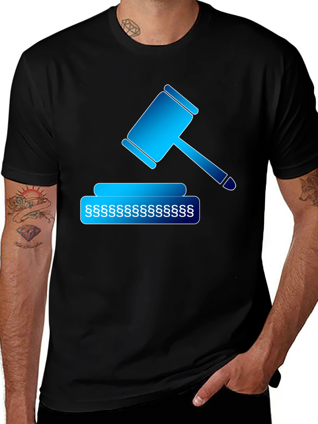 Variant 12 of Justice Hammer T-Shirt - Law & Order Design