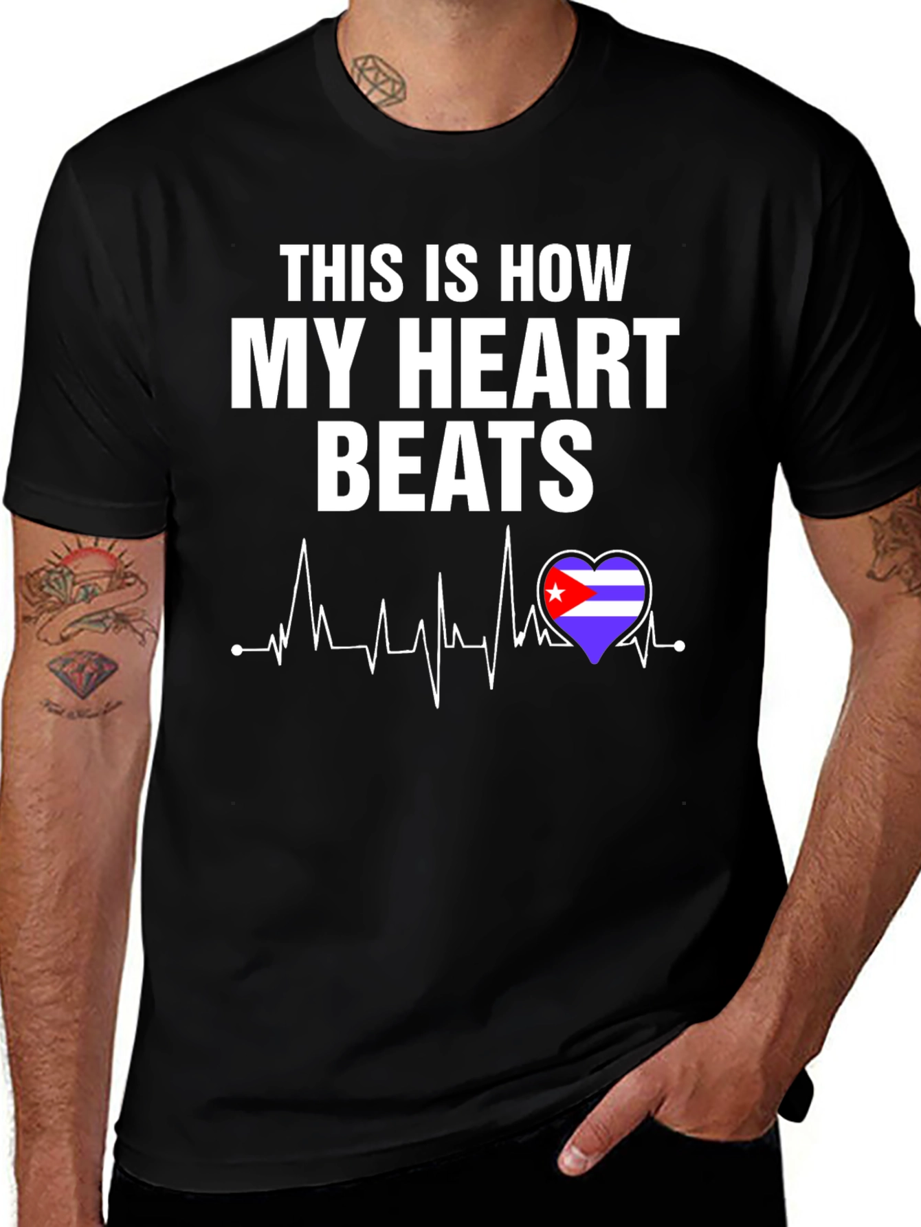 Cuban Heartbeat T-Shirt - Island Pride Tee