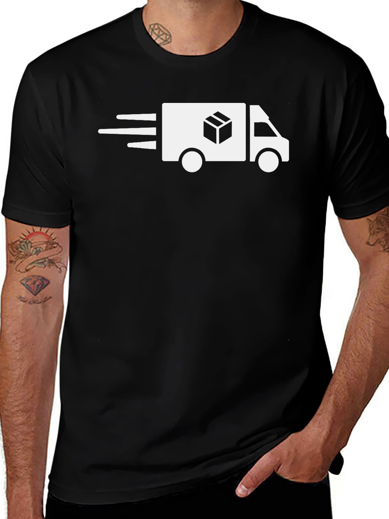 Variant 15 of Delivery Truck Graphic Tee - Fast Shipping Shirt