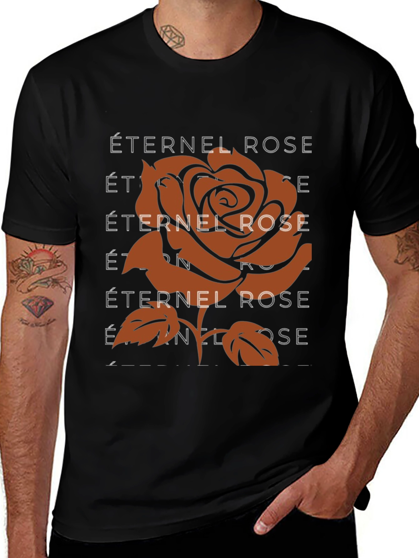 Variant 10 of Éternel Rose Graphic T-Shirt - Stylish & Unique Design