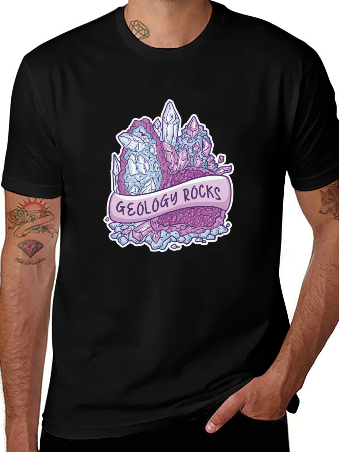 Variant 7 of Geology Rocks T-Shirt - Crystal Gemstone Design