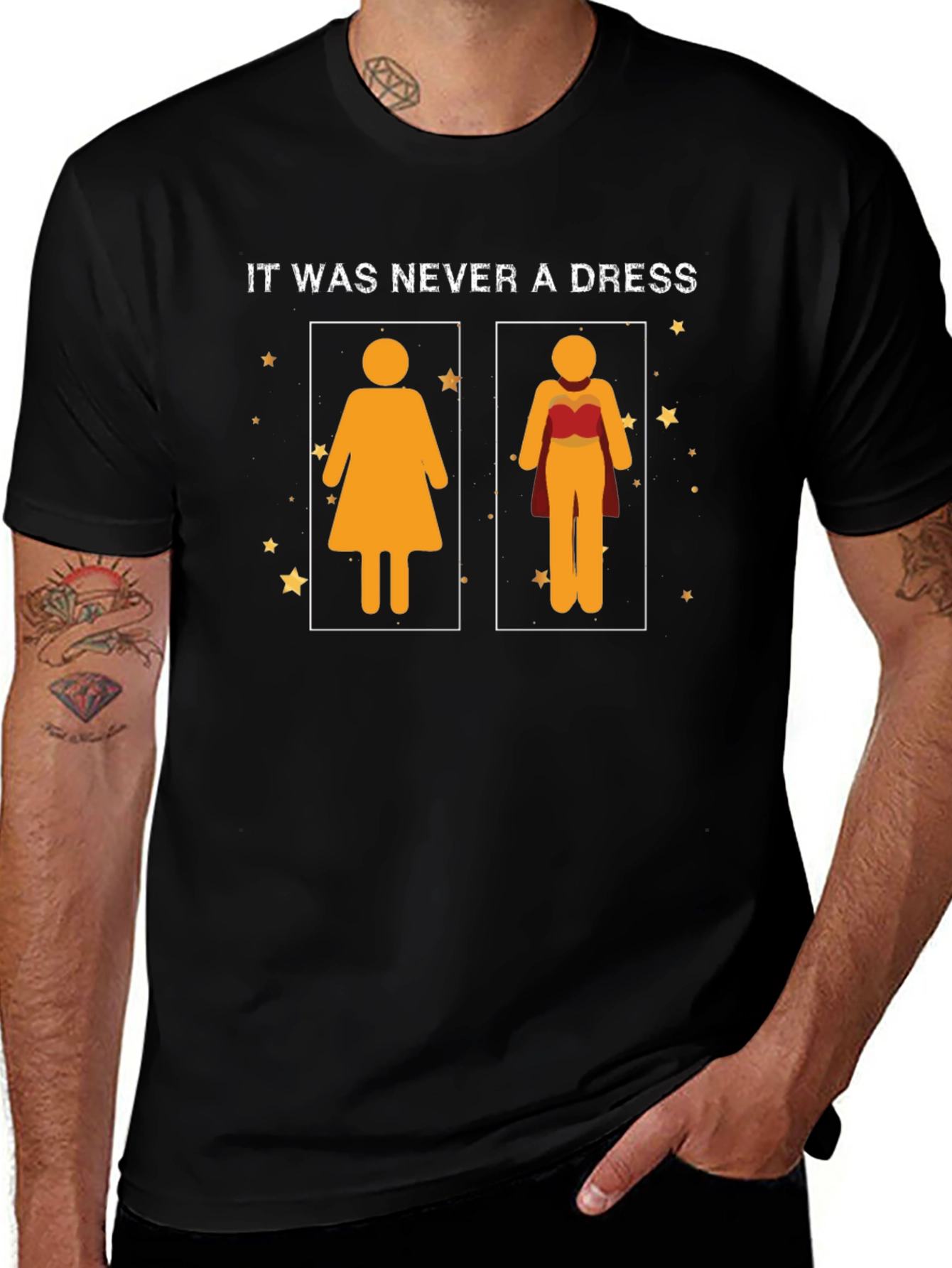 Variant 20 of It Was Never a Dress T-Shirt - Empowering Graphic Tee