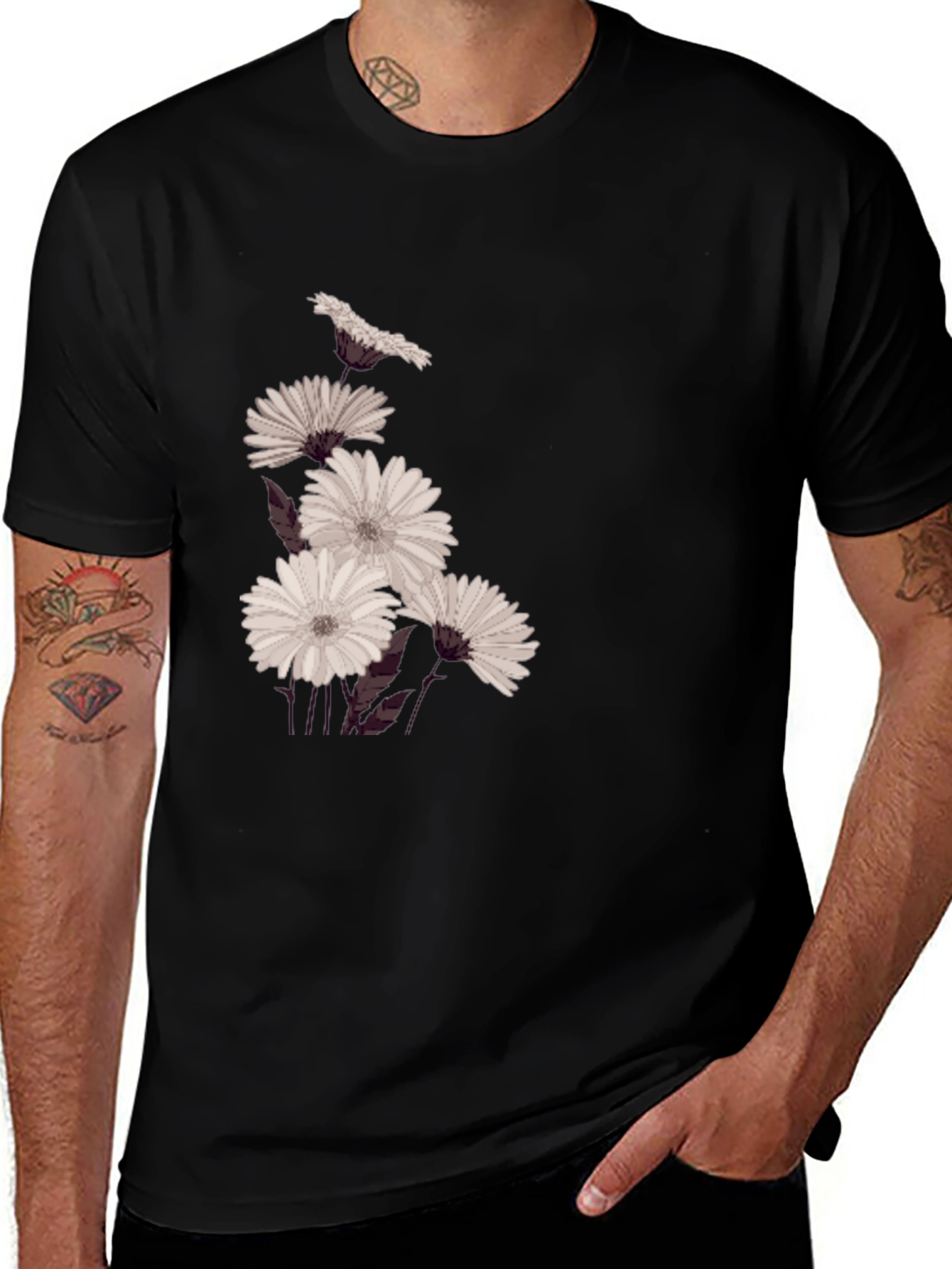 Variant 6 of Floral Print Crew Neck T-Shirt