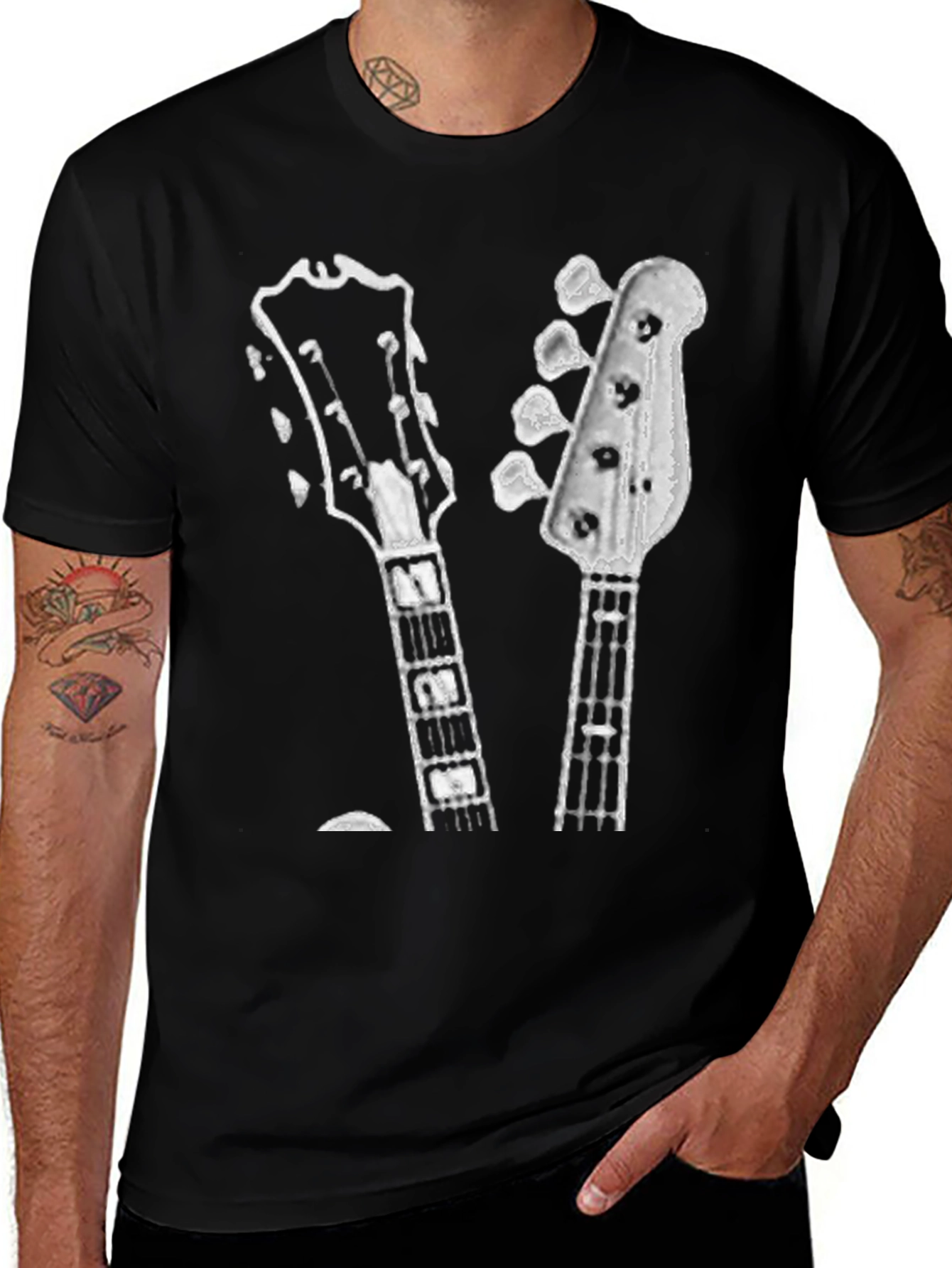 Variant 19 of Guitar Headstock Graphic Tee