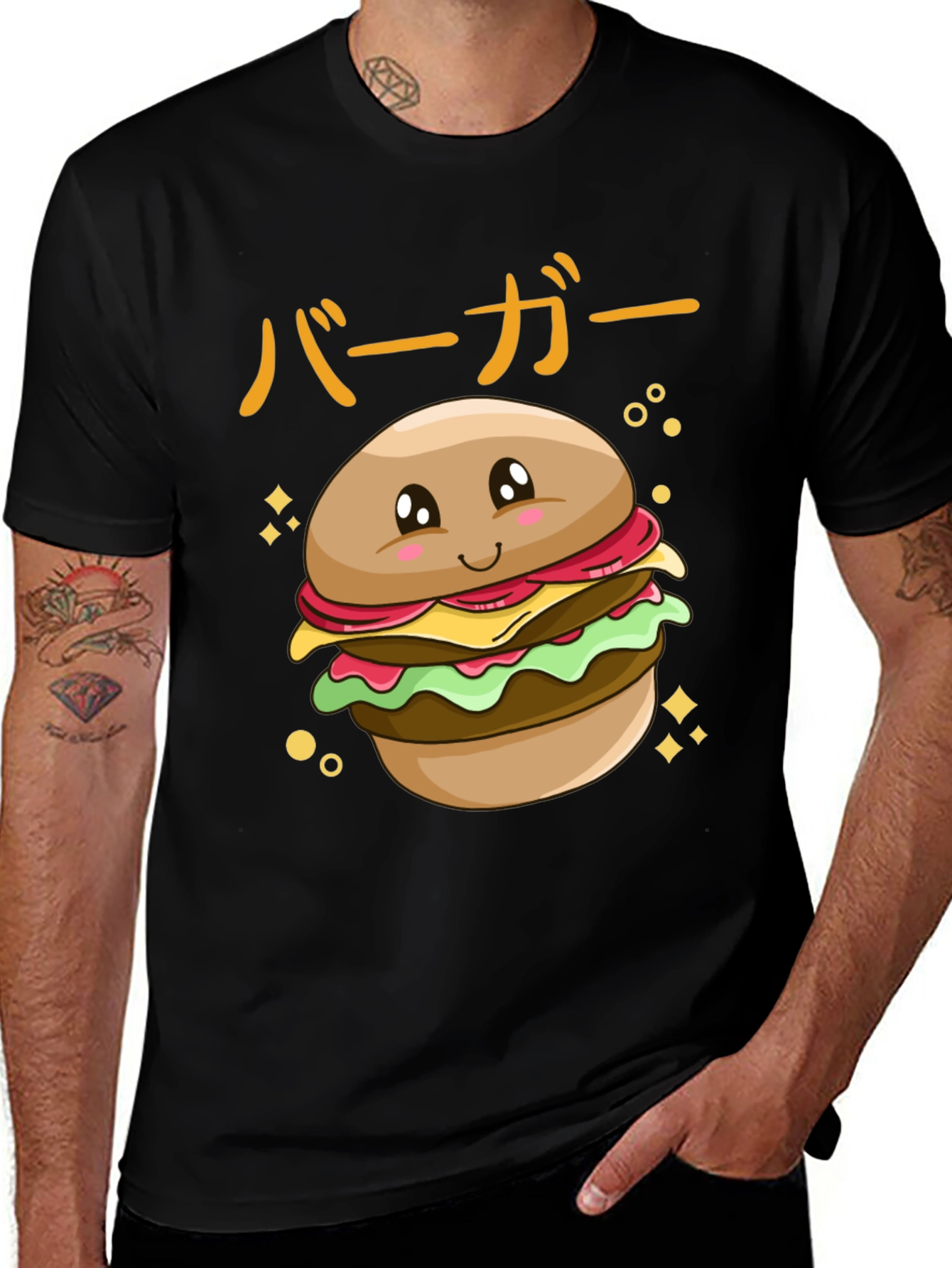 Variant 28 of Kawaii Burger Graphic Tee - Trendy Japanese Style Shirt