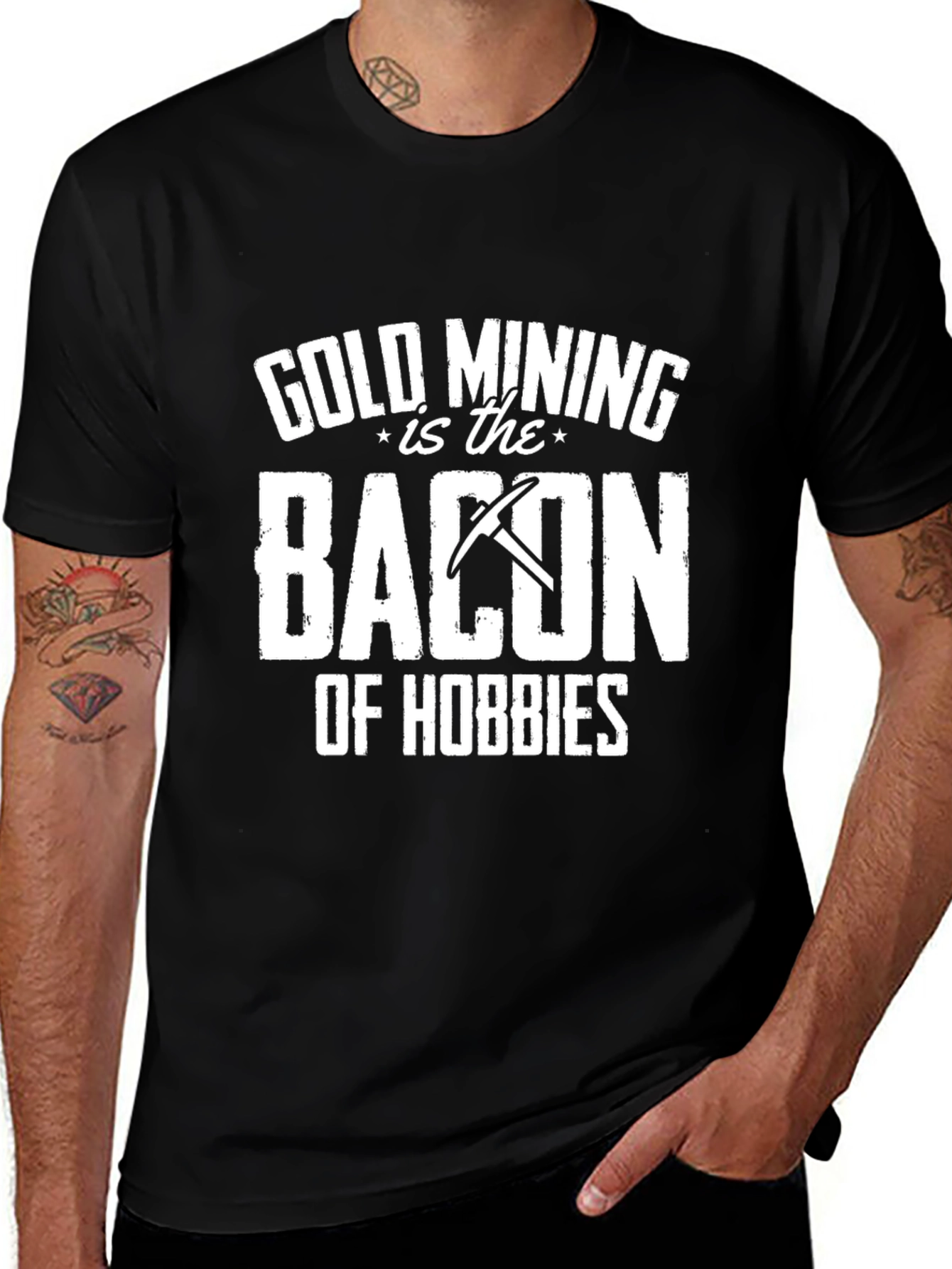 Variant 5 of Gold Mining is Bacon T-Shirt - Hobbyist Apparel