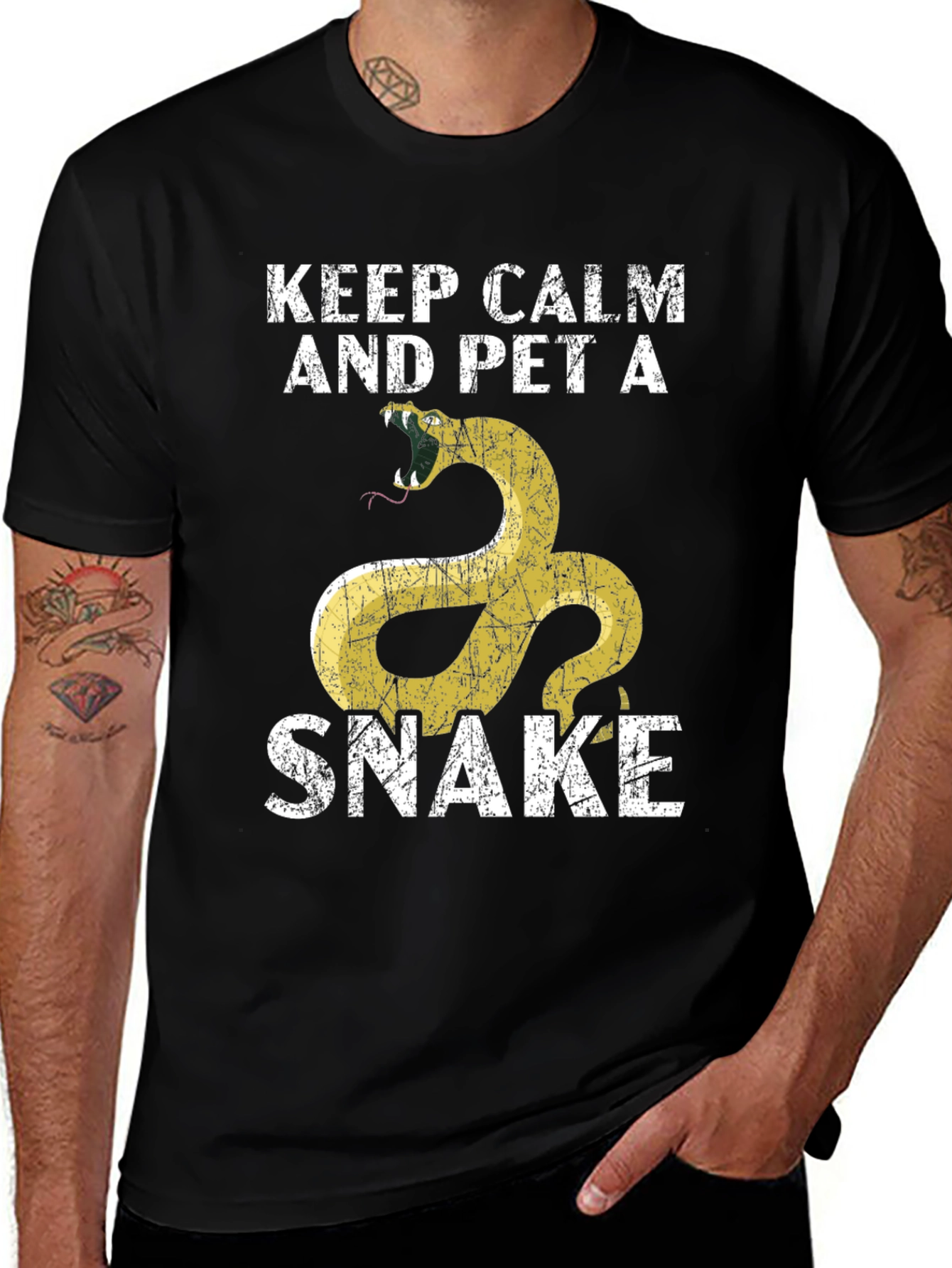 Variant 5 of Keep Calm and Pet a Snake T-Shirt