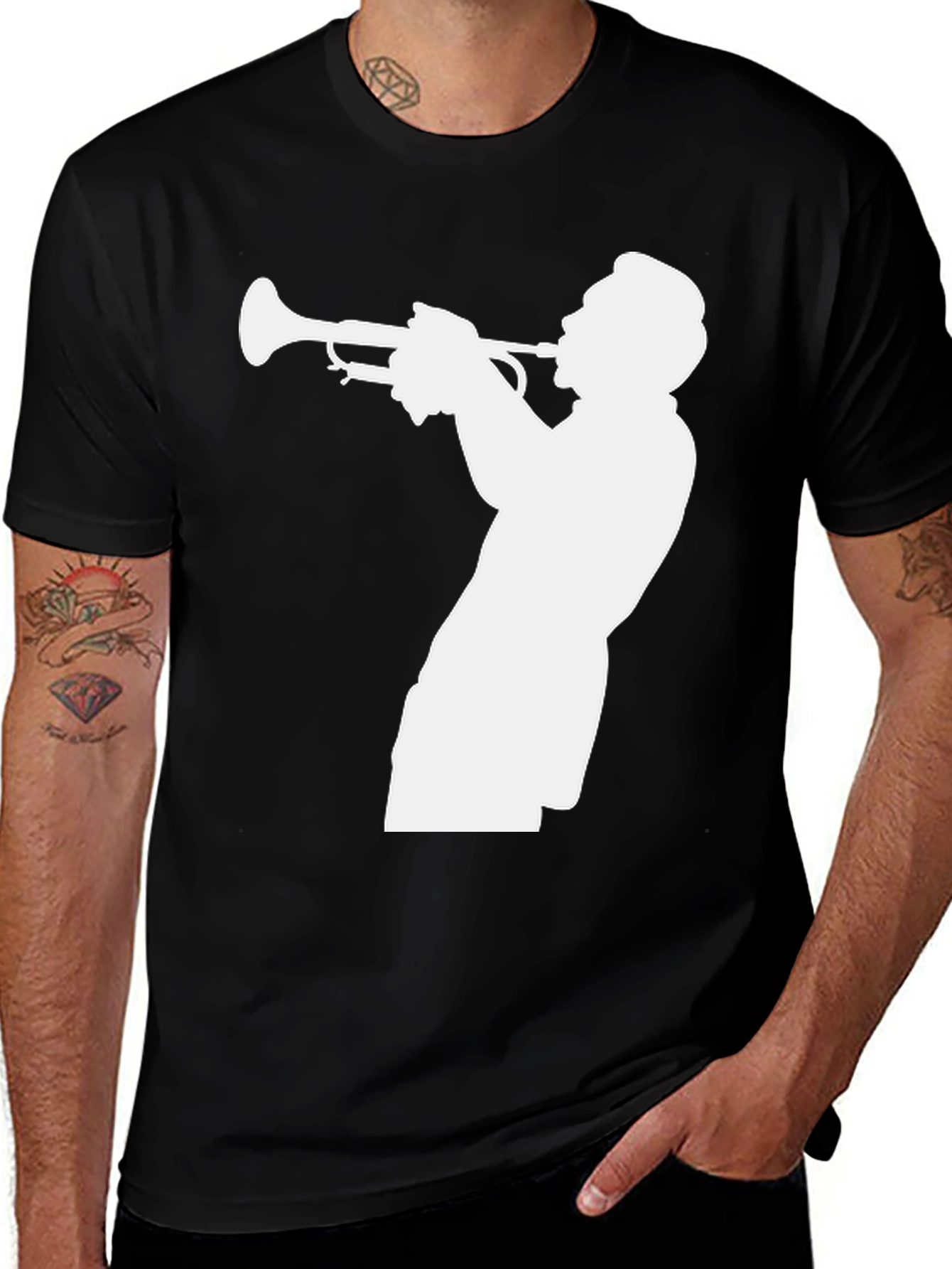 Variant 10 of Jazz Trumpet Player Graphic T-Shirt