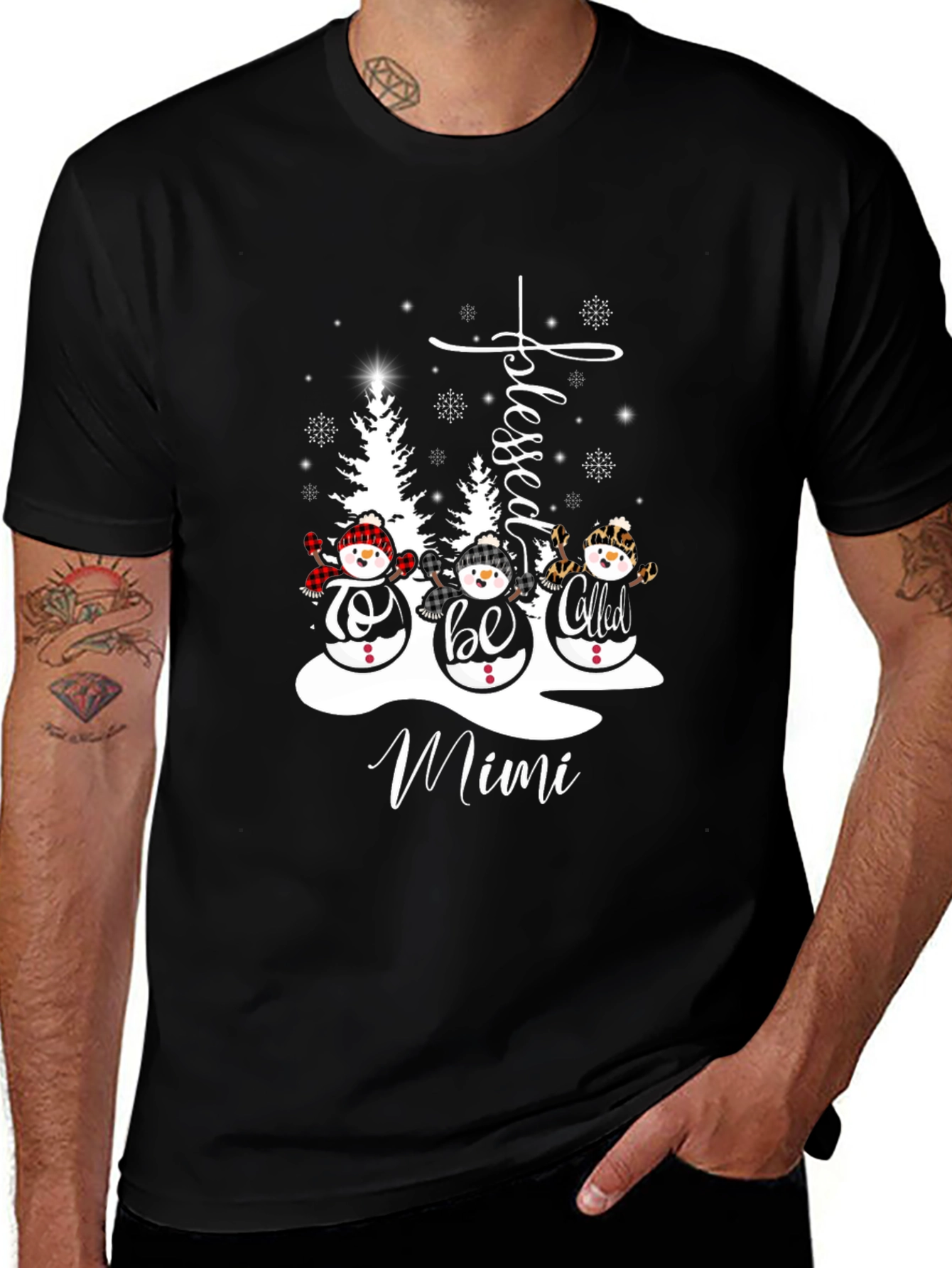 Blessed Mimi Snowman Graphic Tee