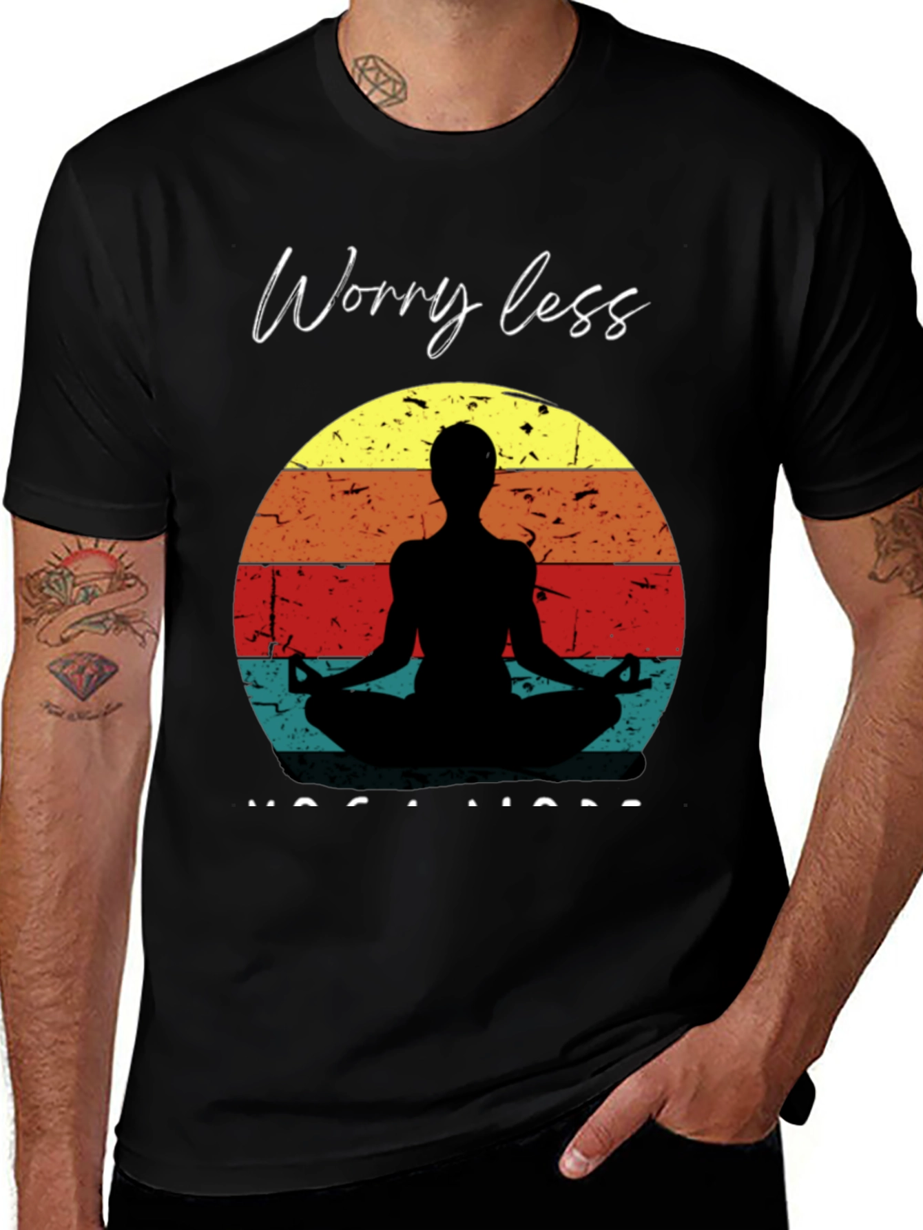 Variant 24 of Worry Less Yoga More Graphic T-Shirt