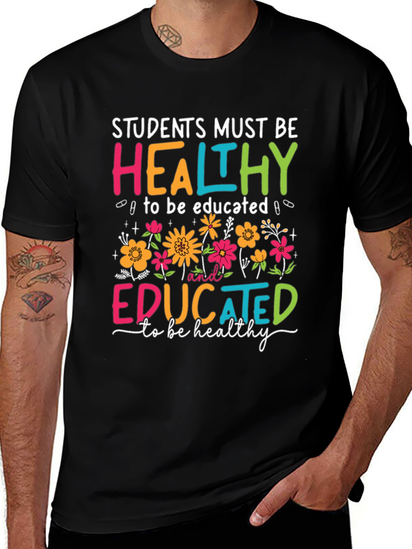 Variant 17 of Students Must Be Healthy T-Shirt