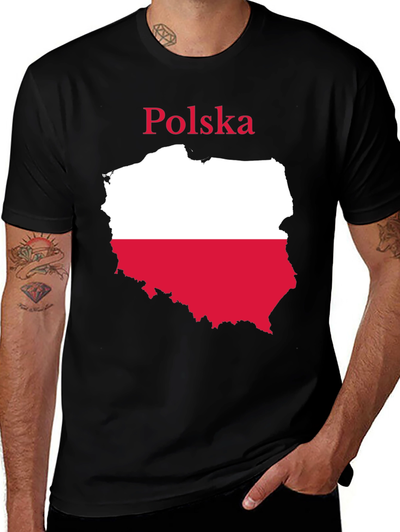 Poland Flag T-Shirt Polska Polish Pride Tee