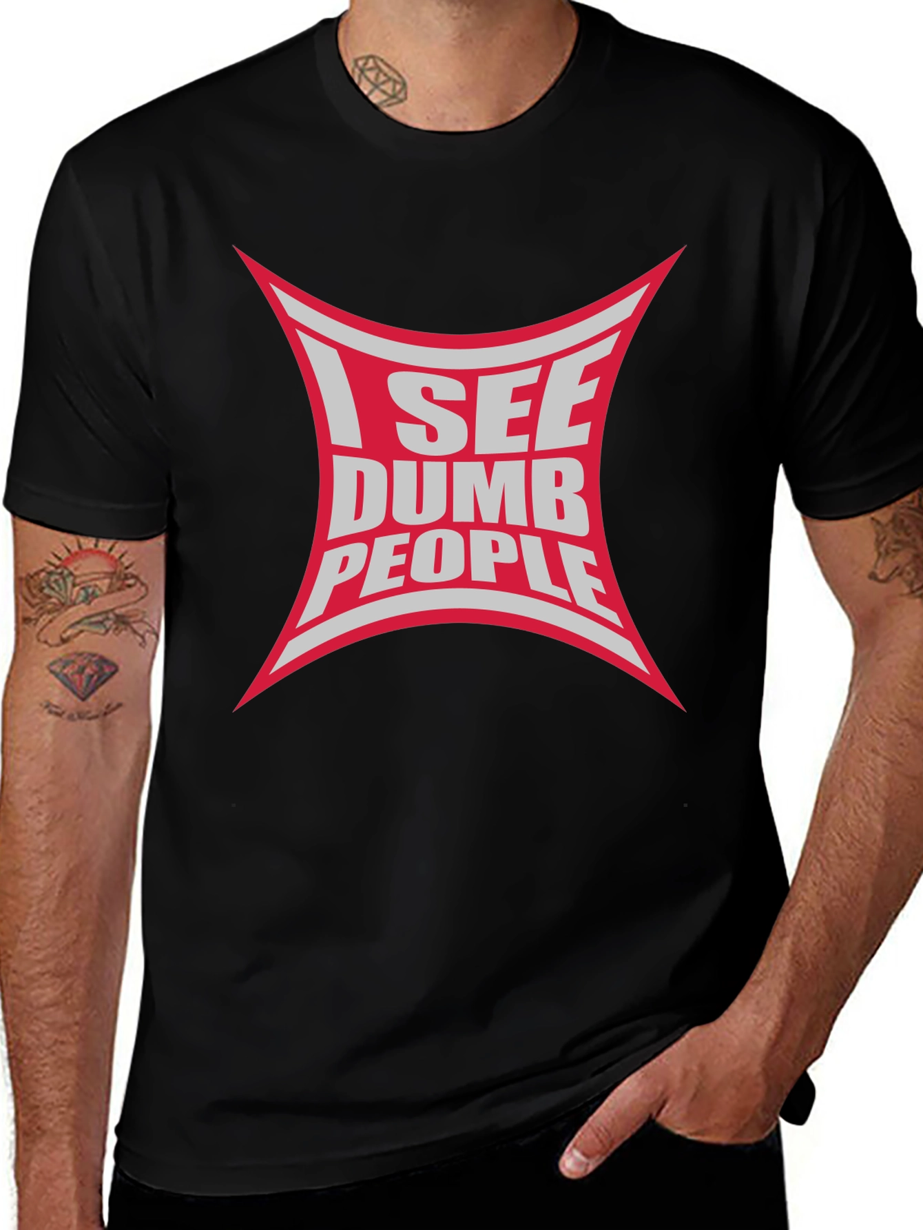 Variant 15 of I See Dumb People Graphic Tee - Funny Statement Shirt