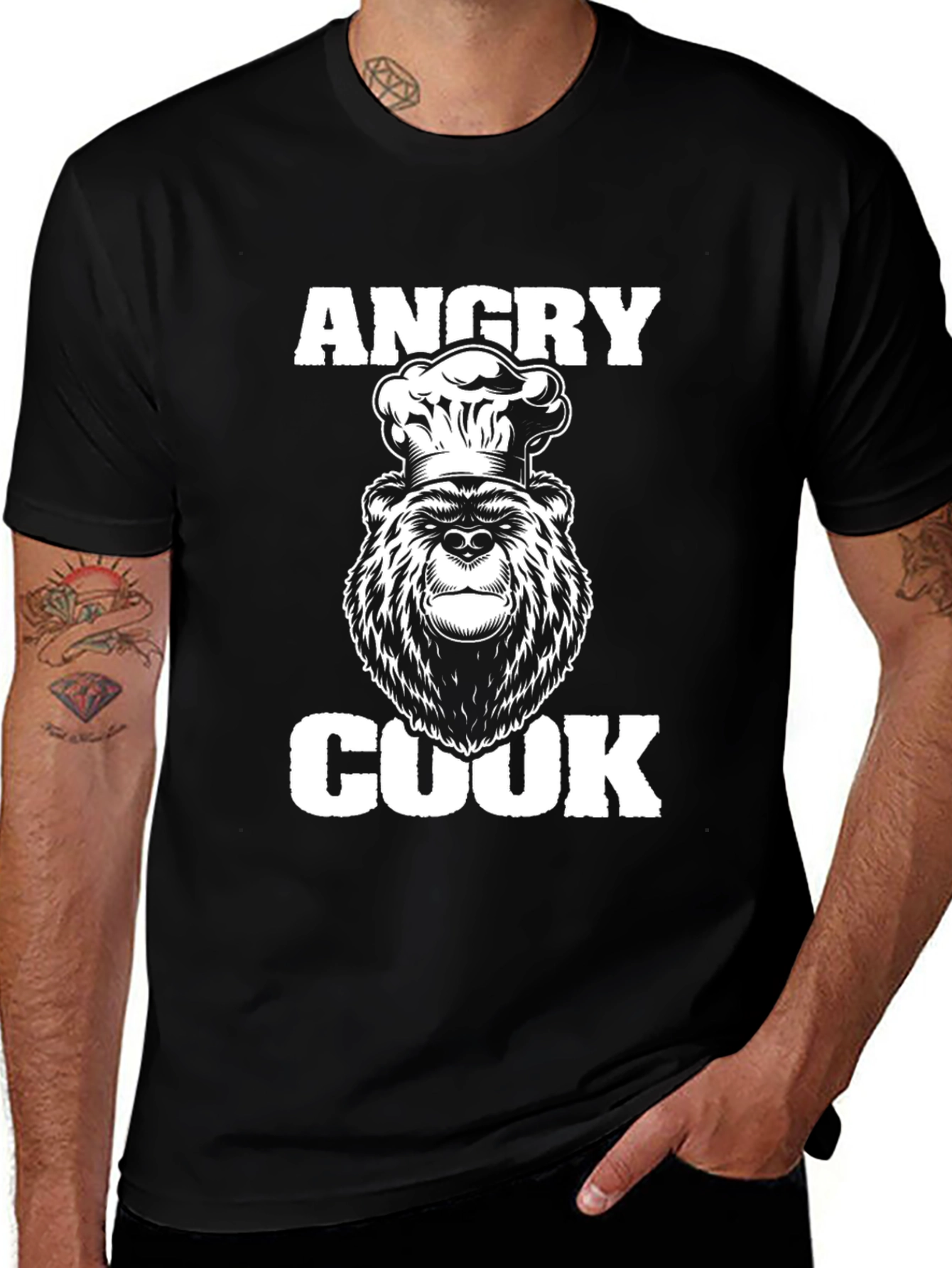 Variant 19 of Angry Cook Bear Graphic T-Shirt