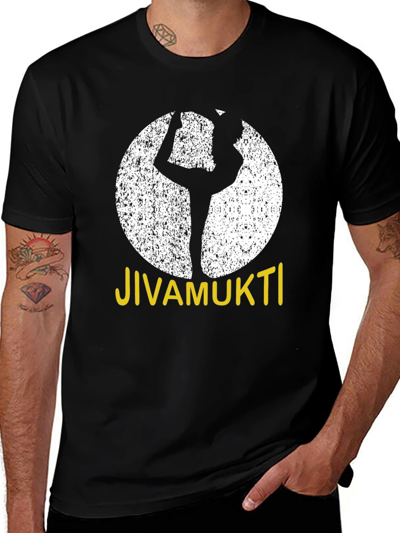 Variant 28 of Jivamukti Yoga Pose Black T-Shirt