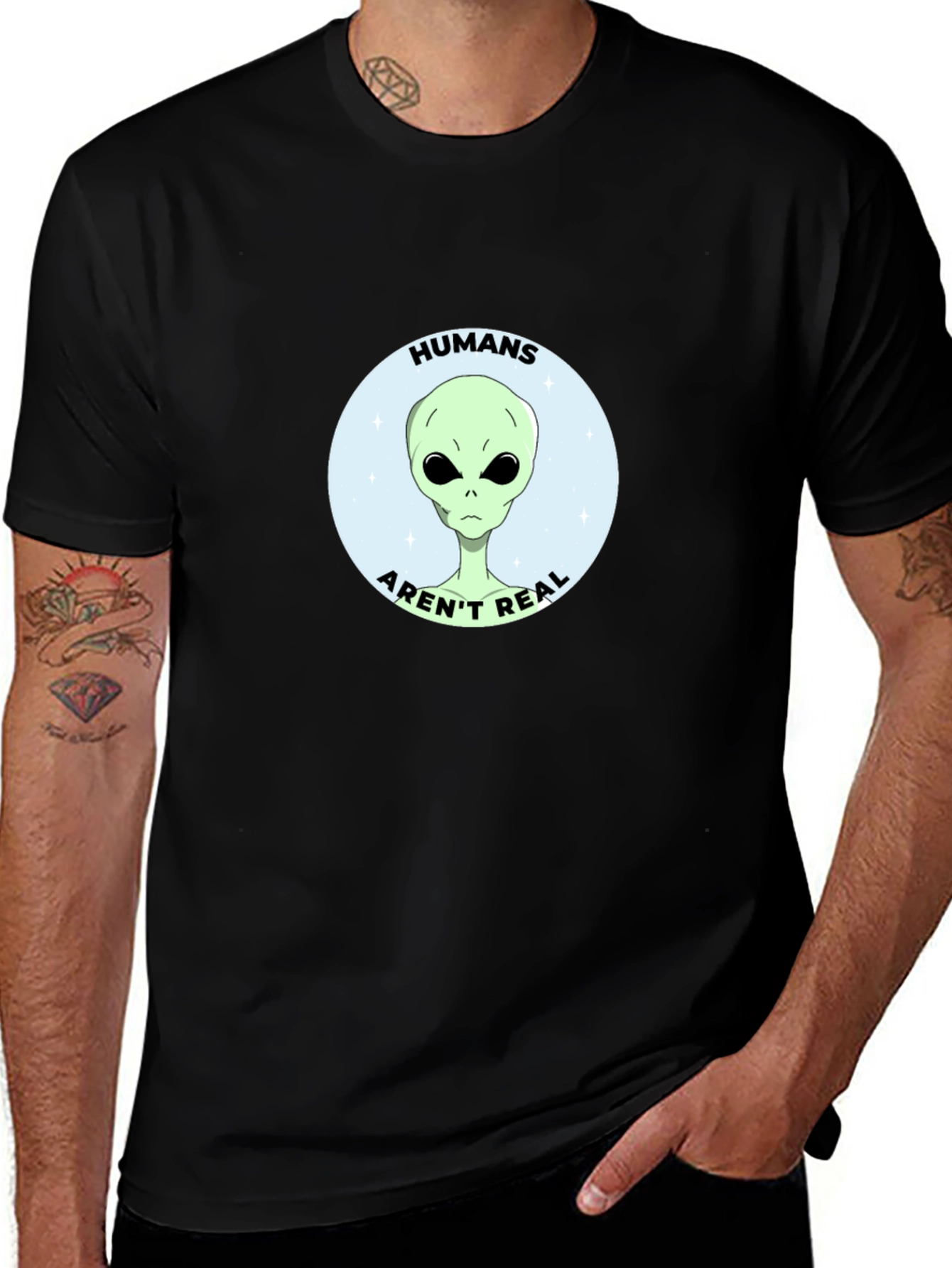 Variant 22 of Humans Aren't Real Graphic Tee