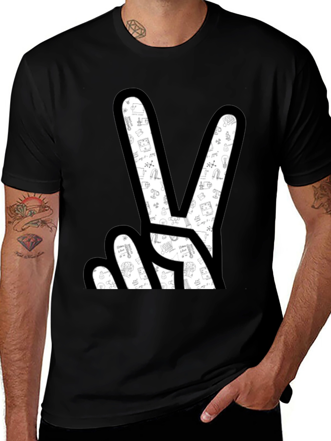Variant 2 of Black Peace Sign T-Shirt
