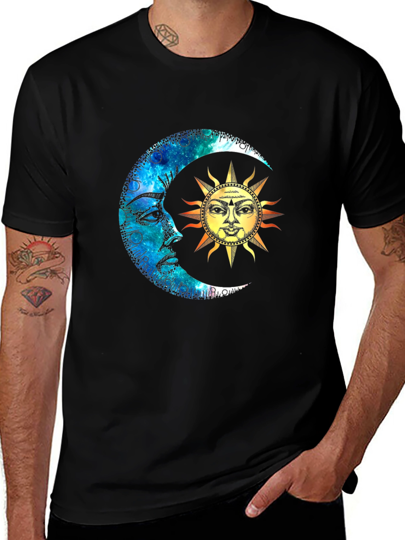 Variant 18 of Celestial Moon & Sun Graphic Tee
