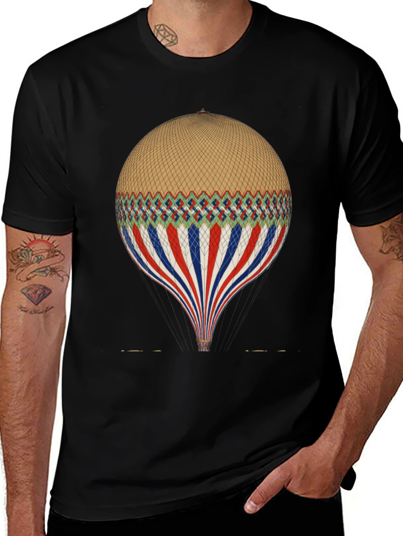 Variant 19 of Vintage Hot Air Balloon Graphic T-Shirt