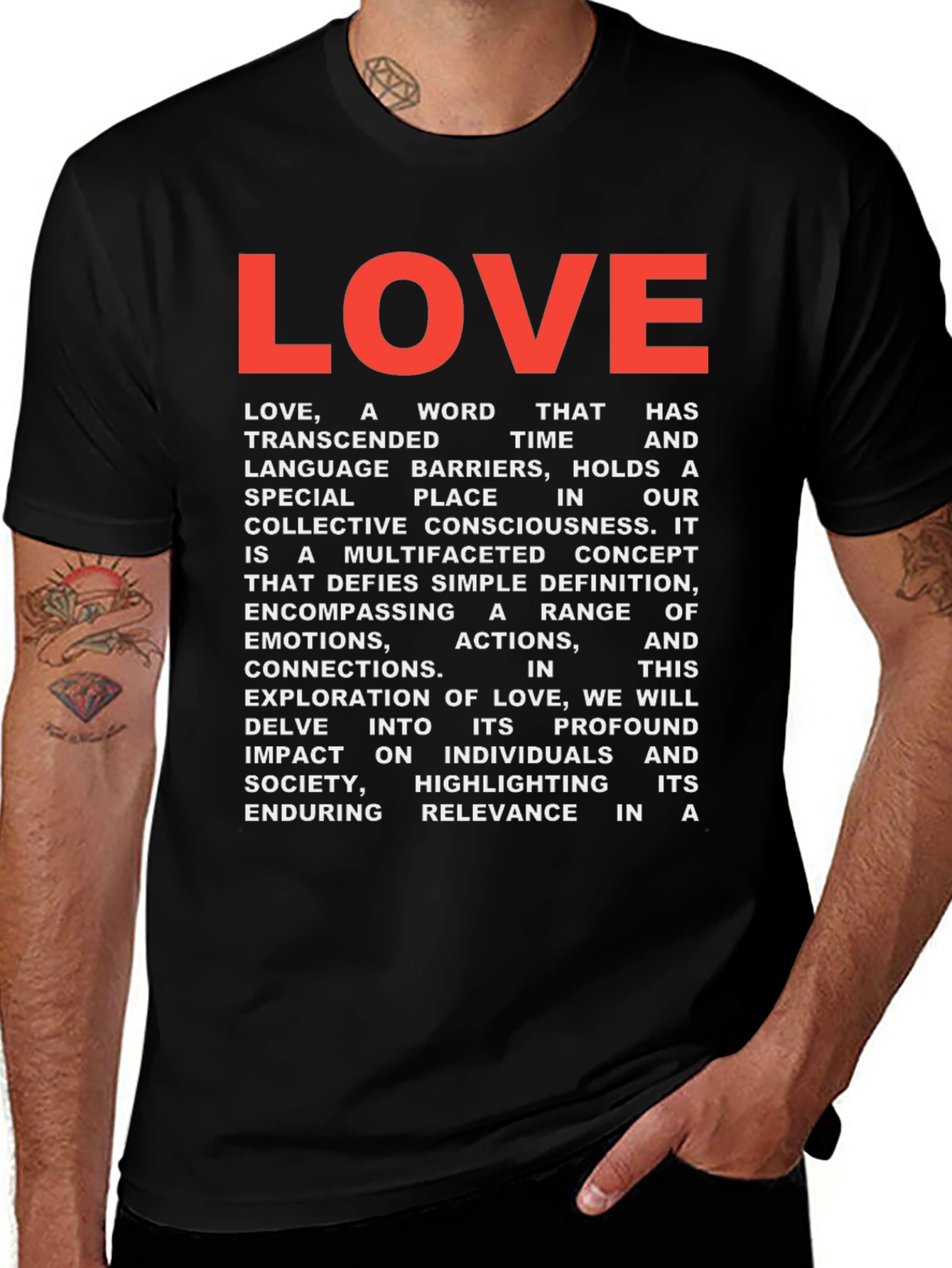 Variant 27 of LOVE Definition Graphic Tee - Black
