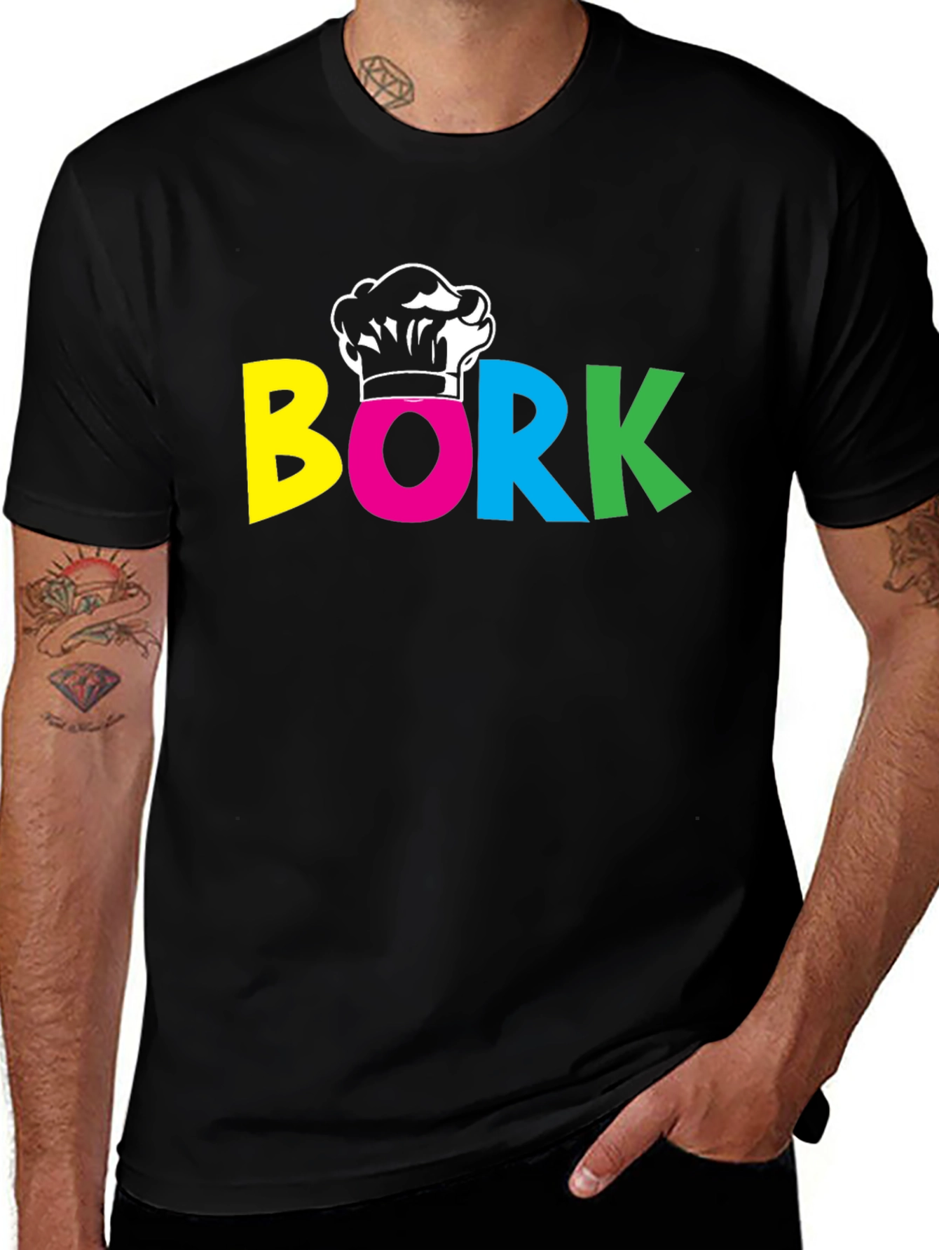 Variant 20 of BORK Chef Hat Graphic T-Shirt - Unique and Fun!