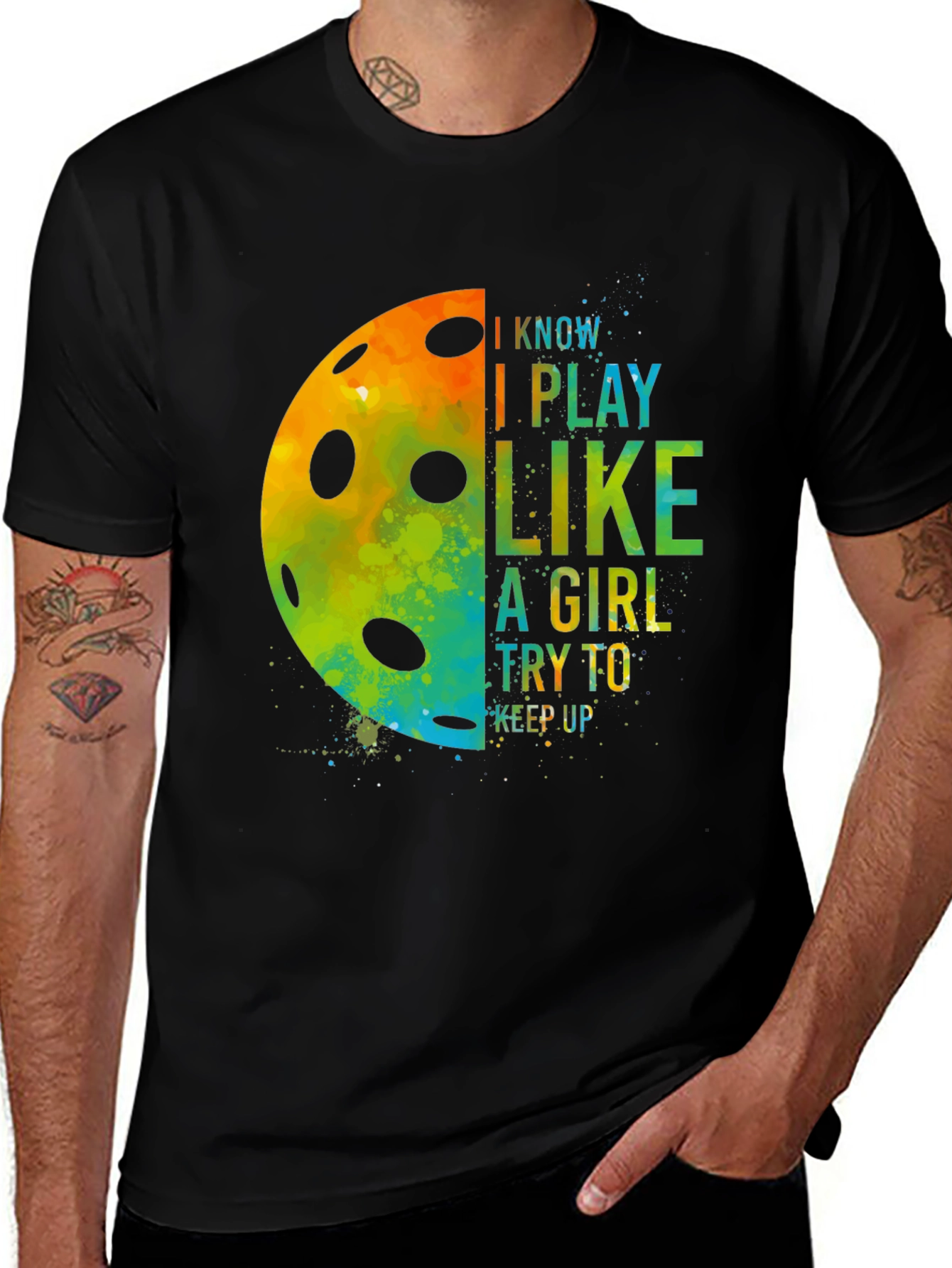 Variant 7 of I Play Like A Girl Pickleball T-Shirt
