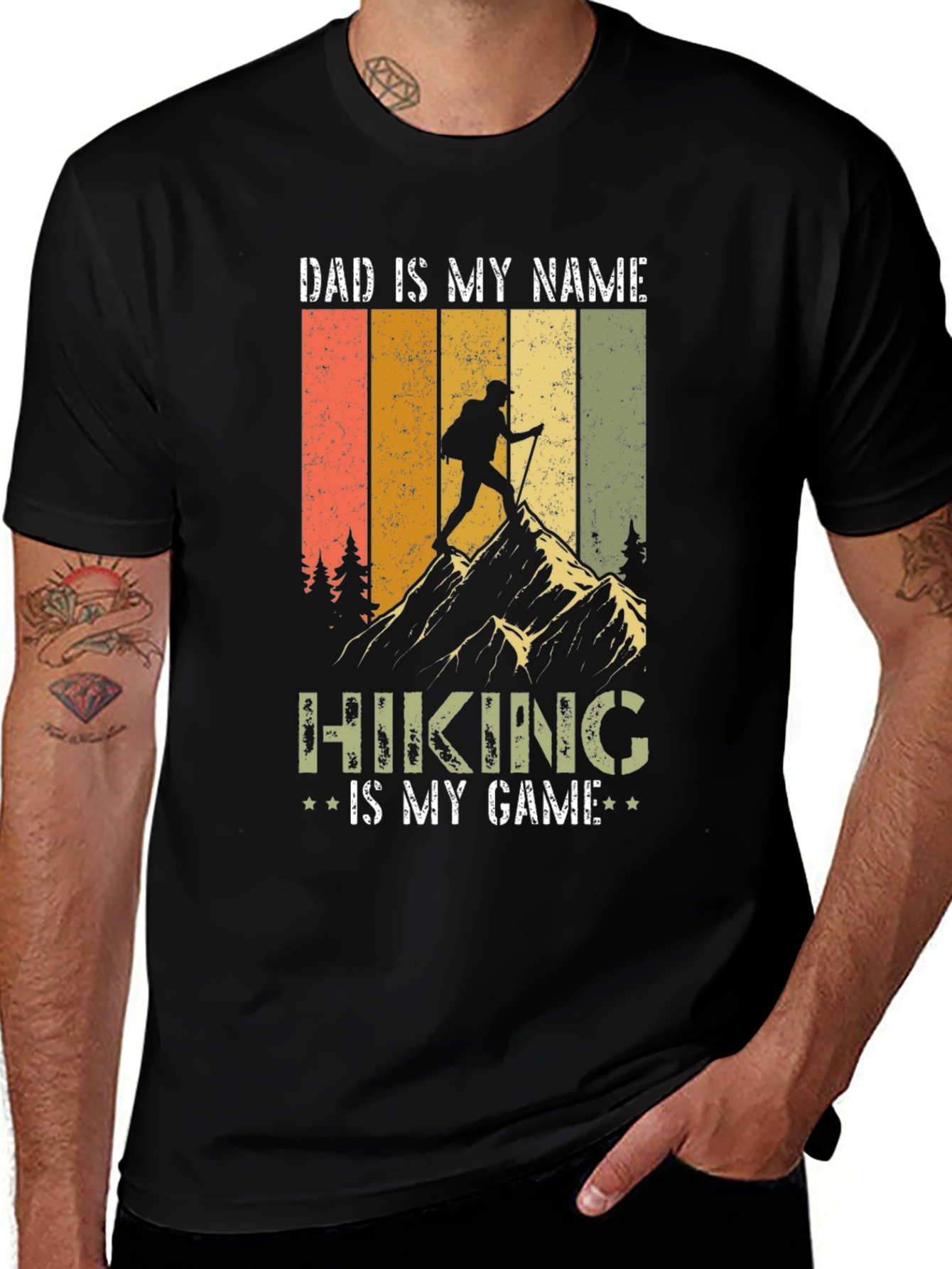 Variant 29 of Dad is My Name Hiking is My Game T-Shirt