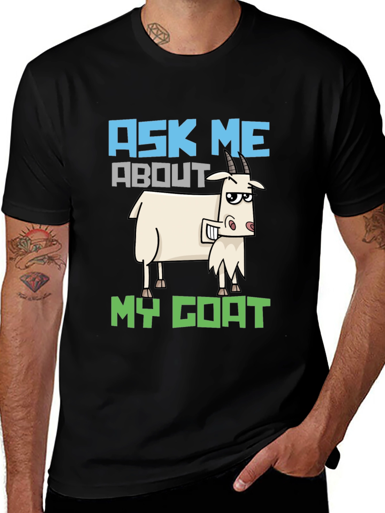Variant 11 of Ask Me About My Goat T-Shirt Funny Animal Tee