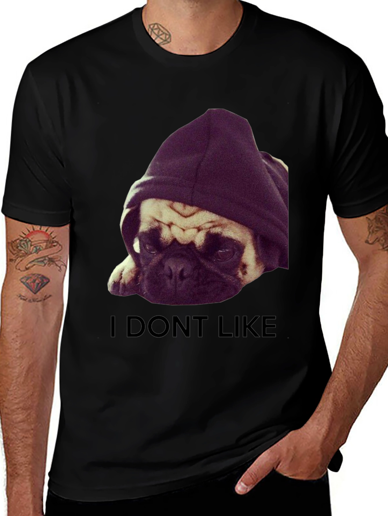 Variant 14 of I Don't Like Pug Graphic T-Shirt